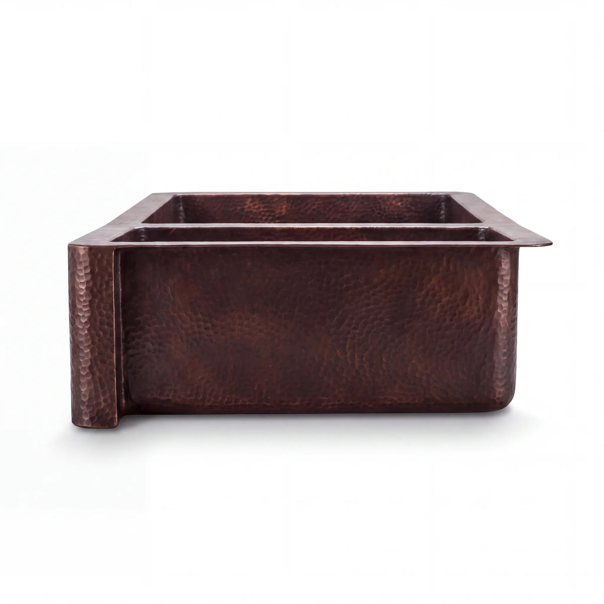Doppio Double Bowl Copper Farmhouse Sink