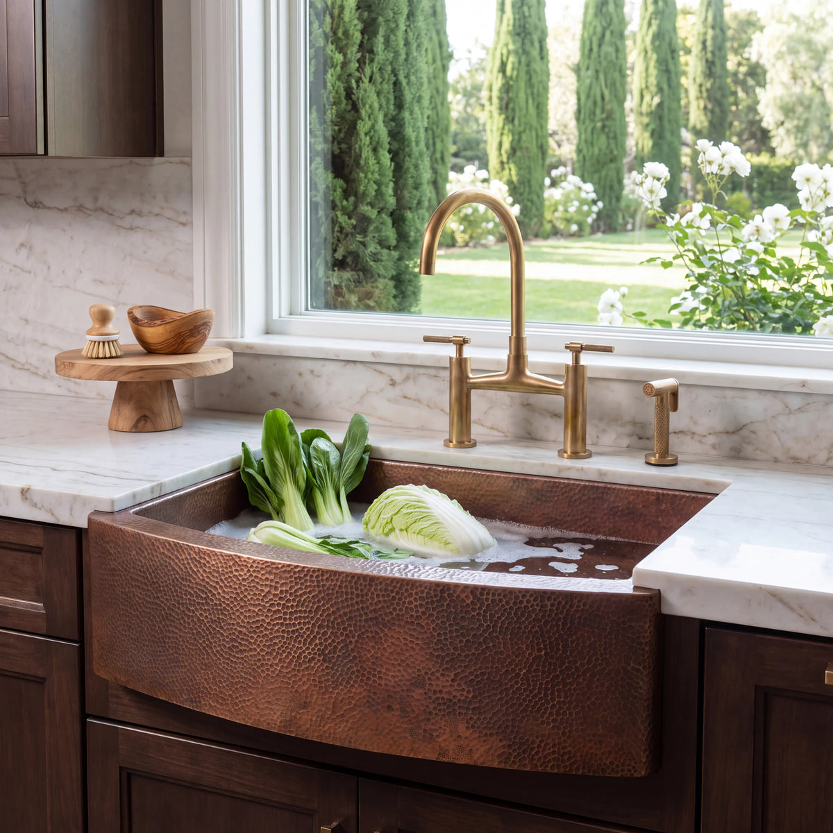 Arco Curved Apron Copper Farm Sink