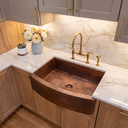 Arco Curved Apron Copper Farm Sink