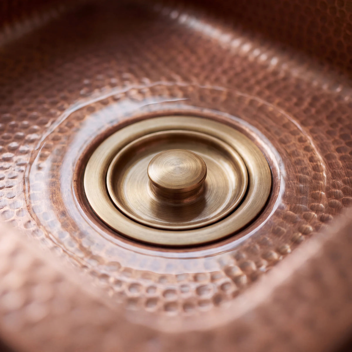 Coffer Copper Farmhouse Sink with Ring Pulls
