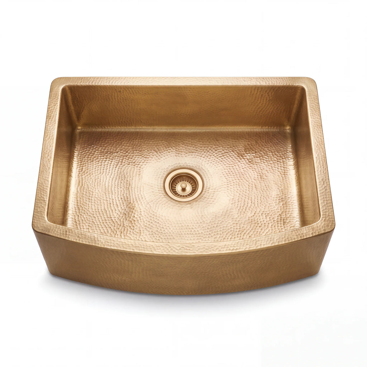 Halo Curved Apron Brass Farmhouse Sink