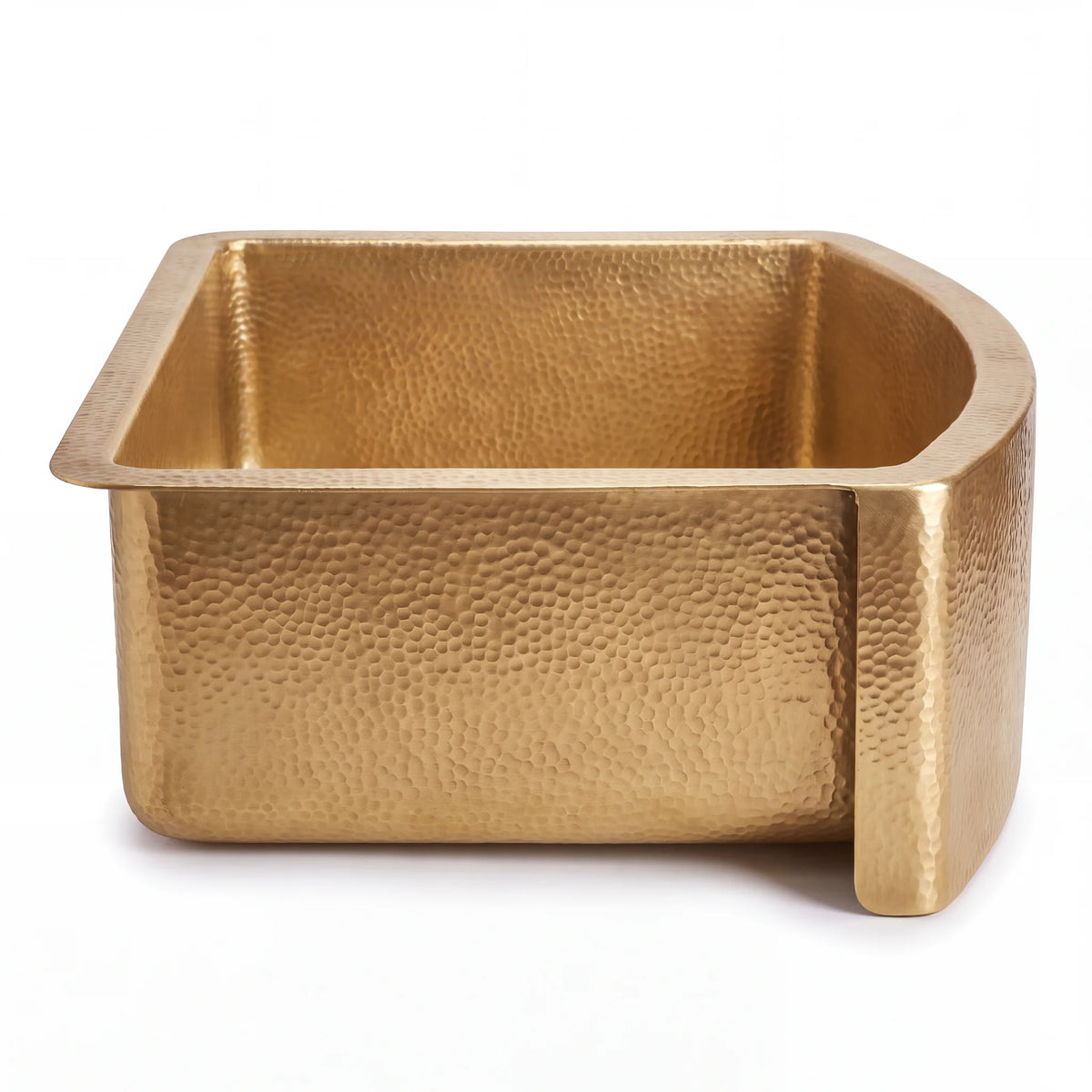 Halo Curved Apron Brass Farmhouse Sink