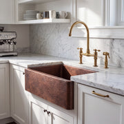 Umber Dark Antique Copper Farmhouse Sink