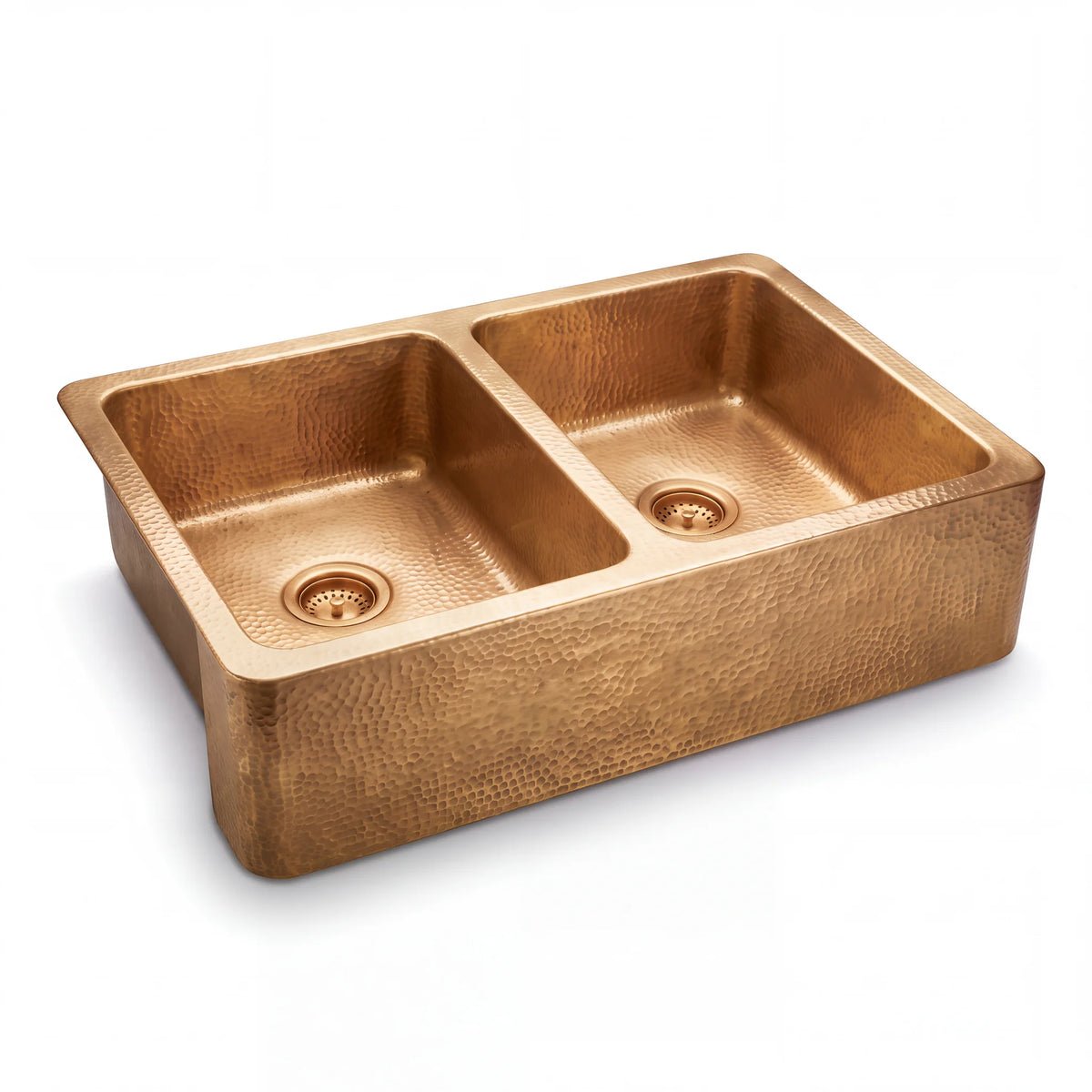 Gemelli Double Farmhouse Brass Sink
