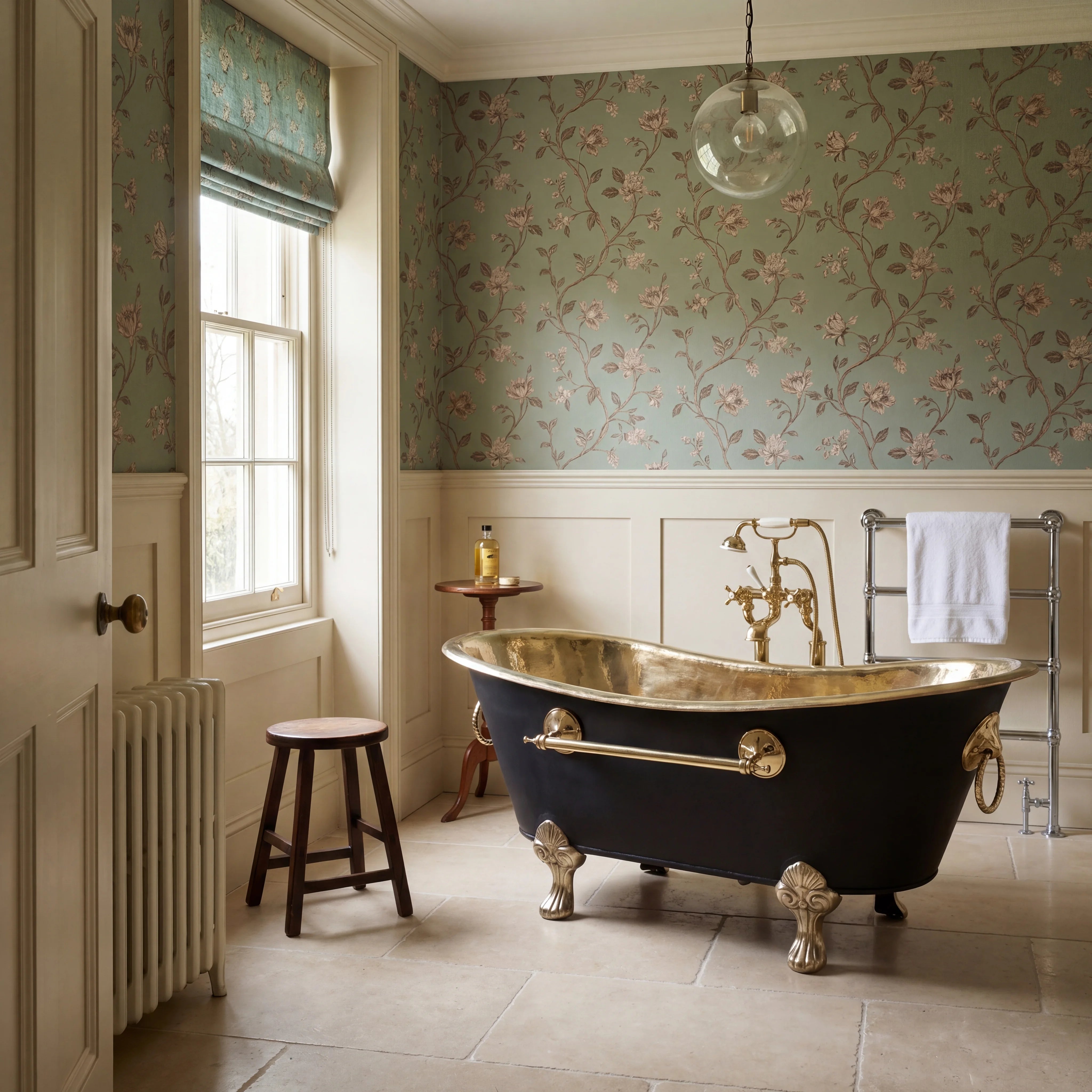 Freestanding Brass Clawfoot Bathtub