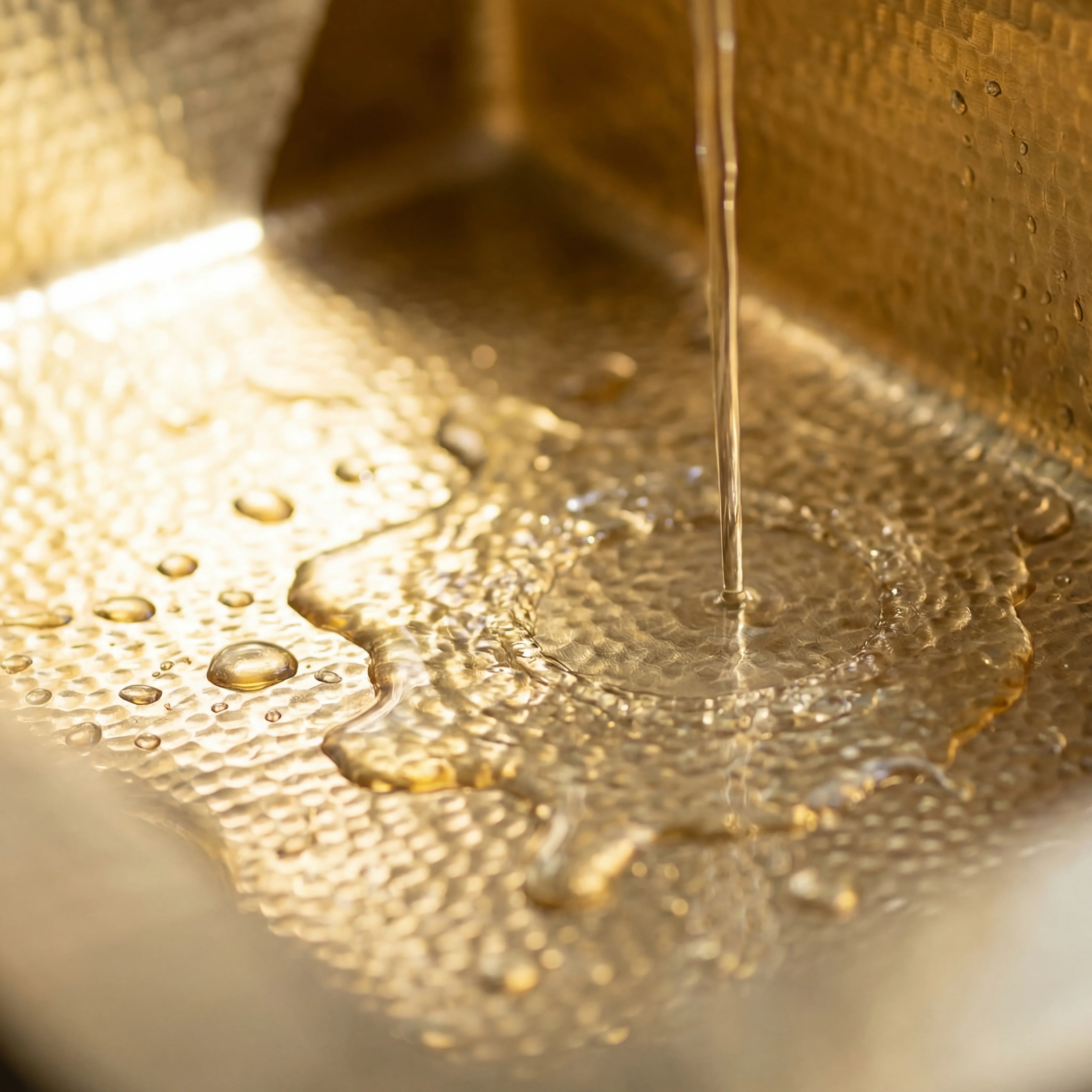 Hammered Brass Farmhouse Kitchen Sink