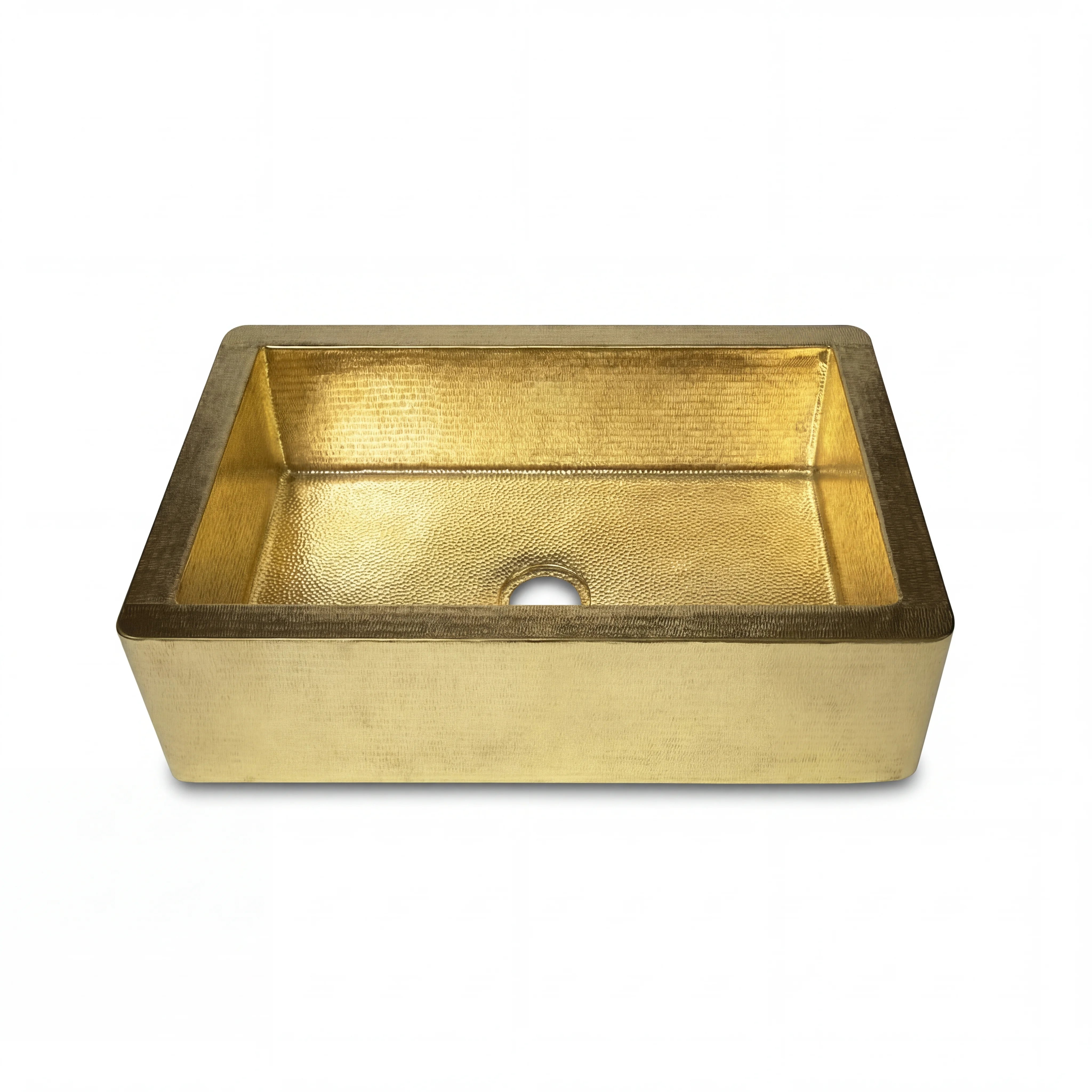 Hammered Brass Farmhouse Kitchen Sink