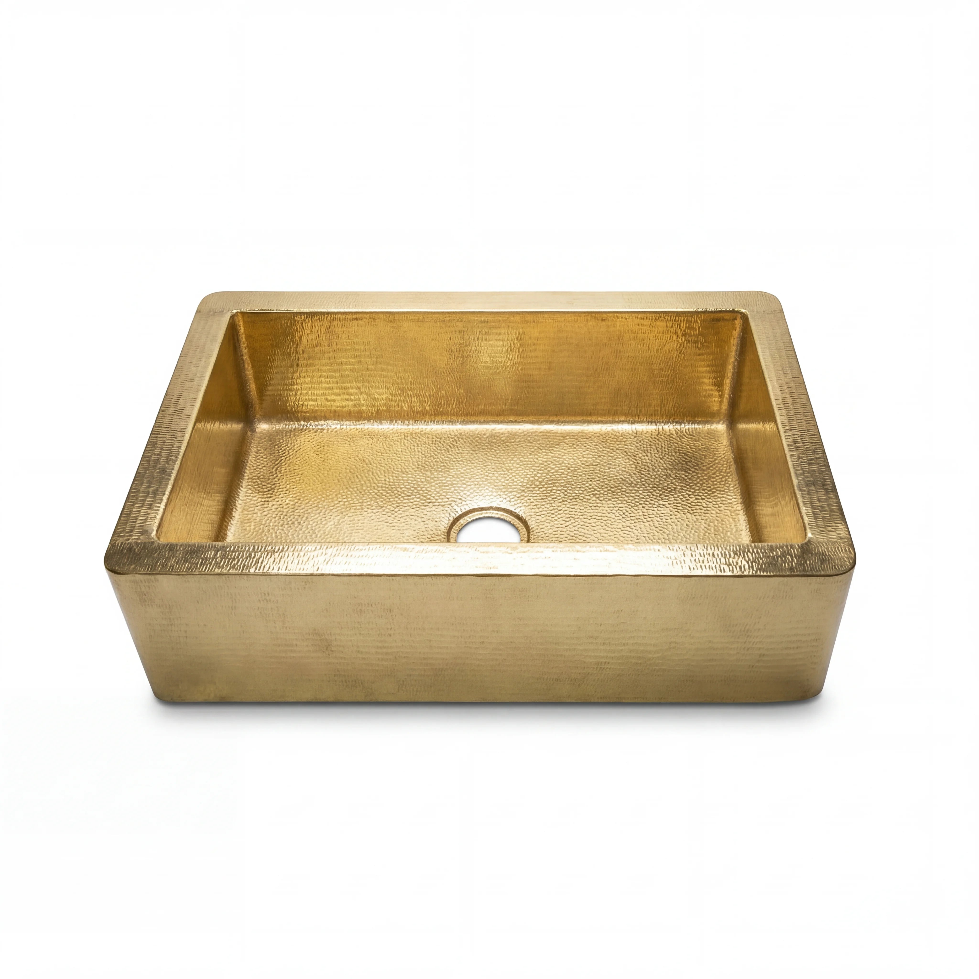 Hammered Brass Farmhouse Kitchen Sink