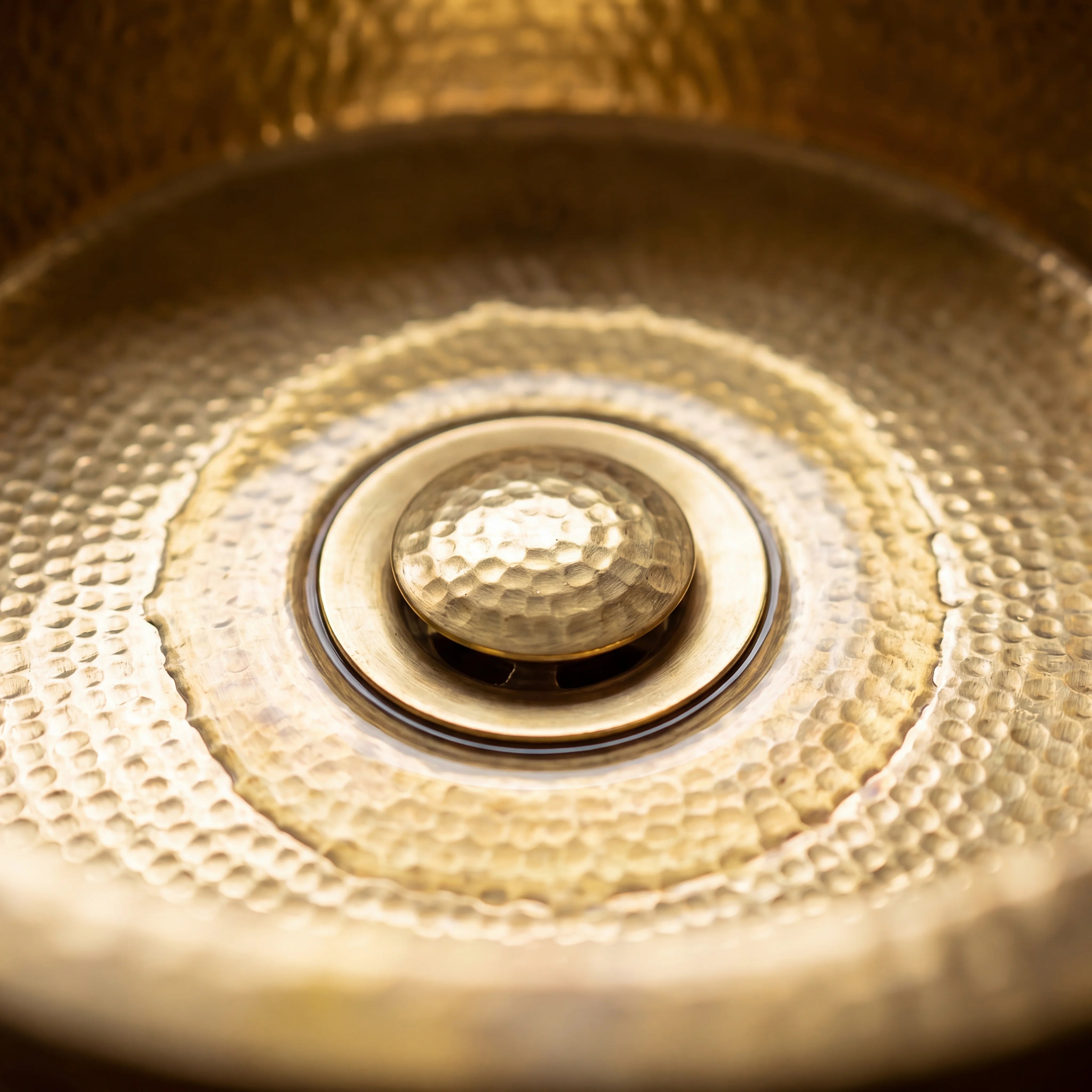 Rondo Hammered Brass Undermount Bathroom Sink