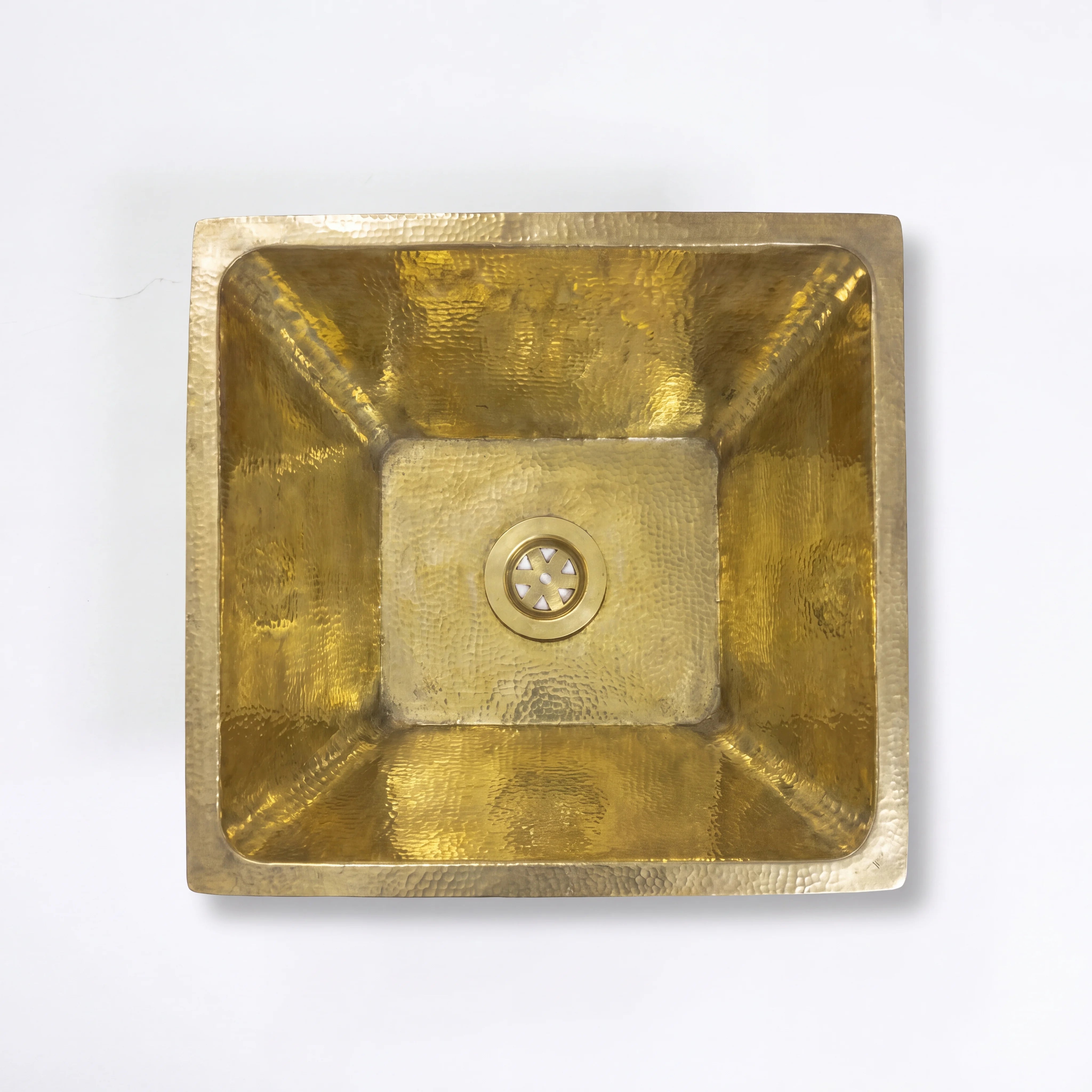 Aurum Hammered Brass Undermount Bathroom Sink