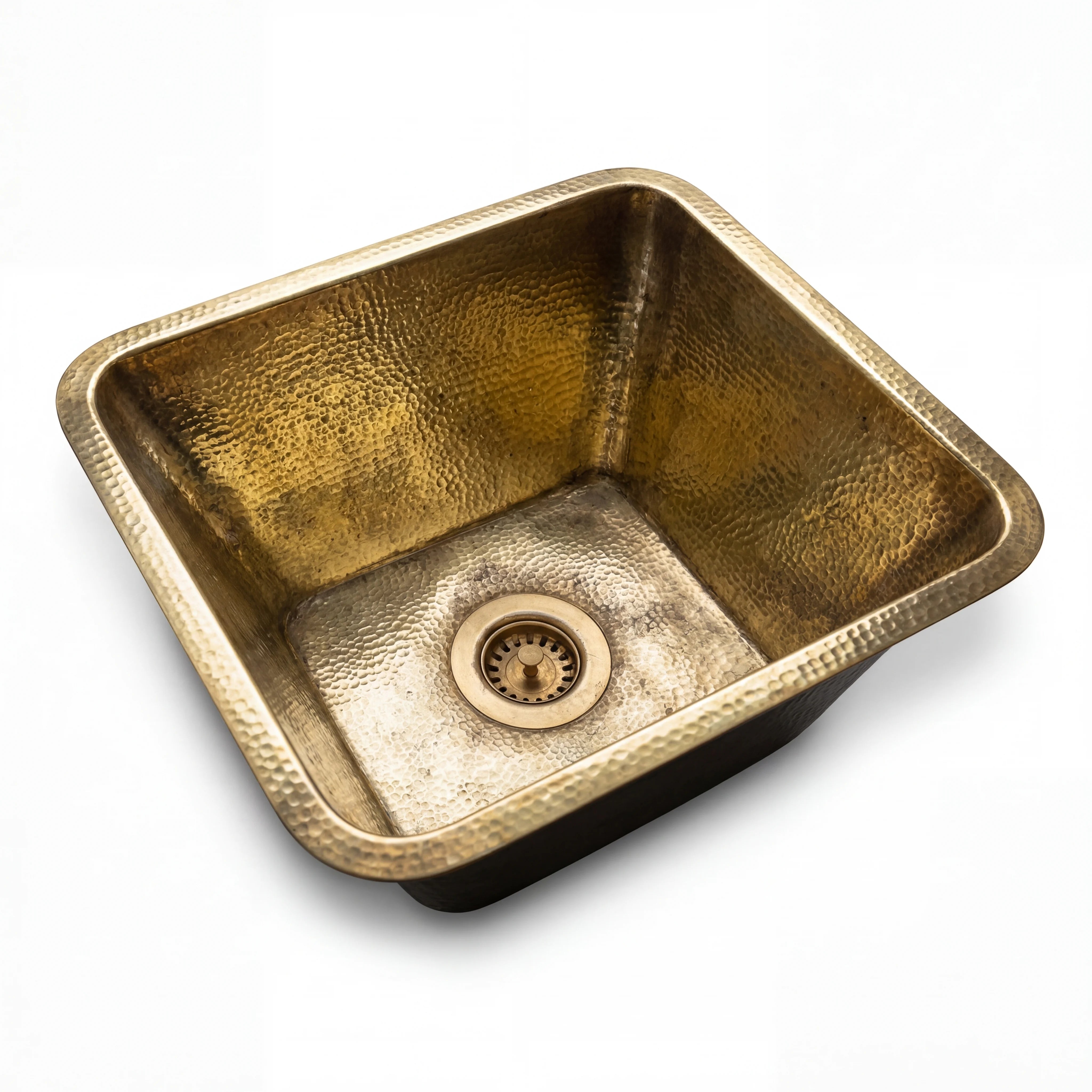 Hammered Brass Undermount Kitchen Sink