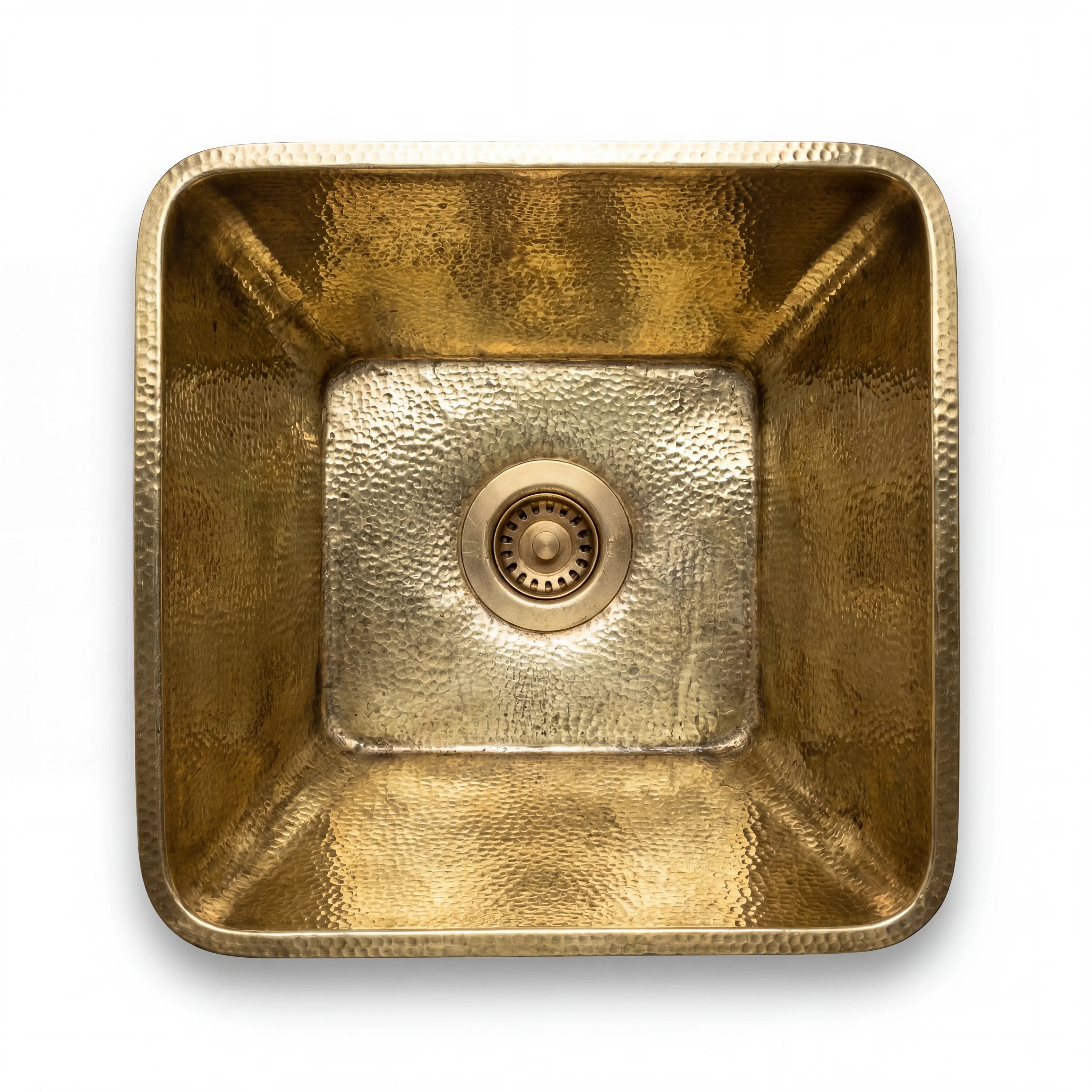 Hammered Brass Undermount Kitchen Sink