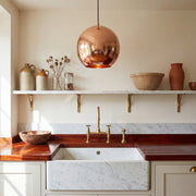 Globe Hammered Copper Pendant Lamp