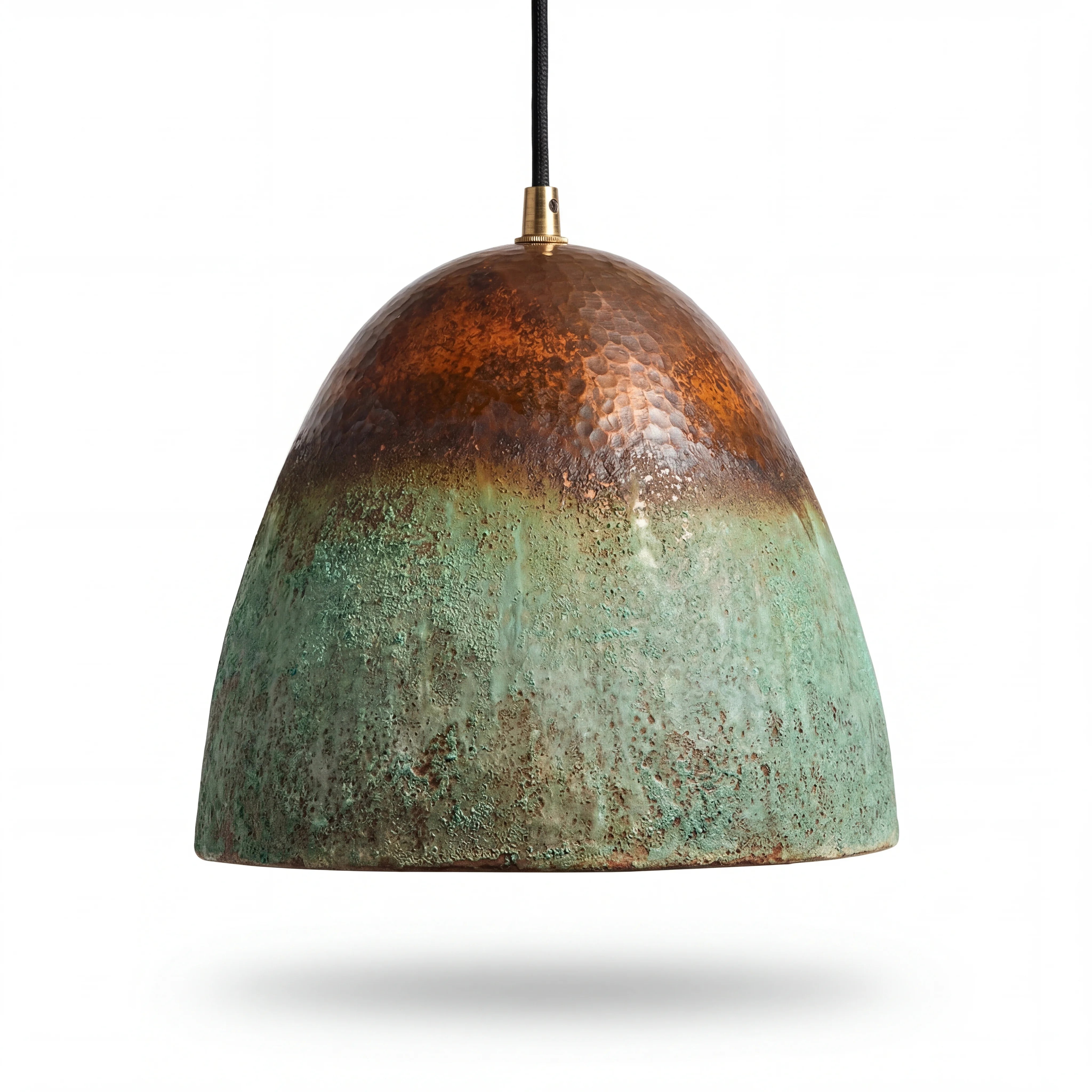 Veda Hammered Copper Pendant Lamp