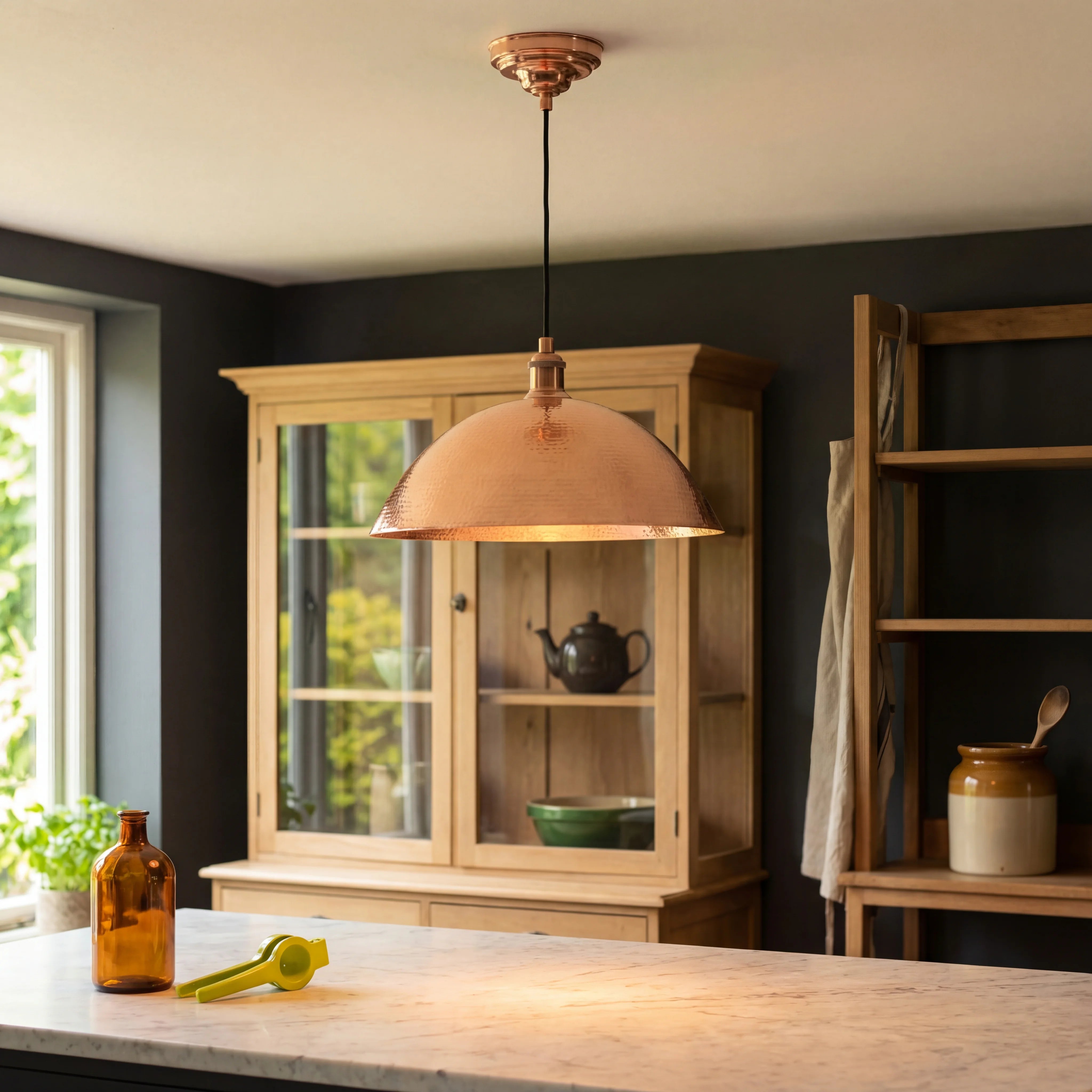 Doma Hammered Copper Pendant Lamp