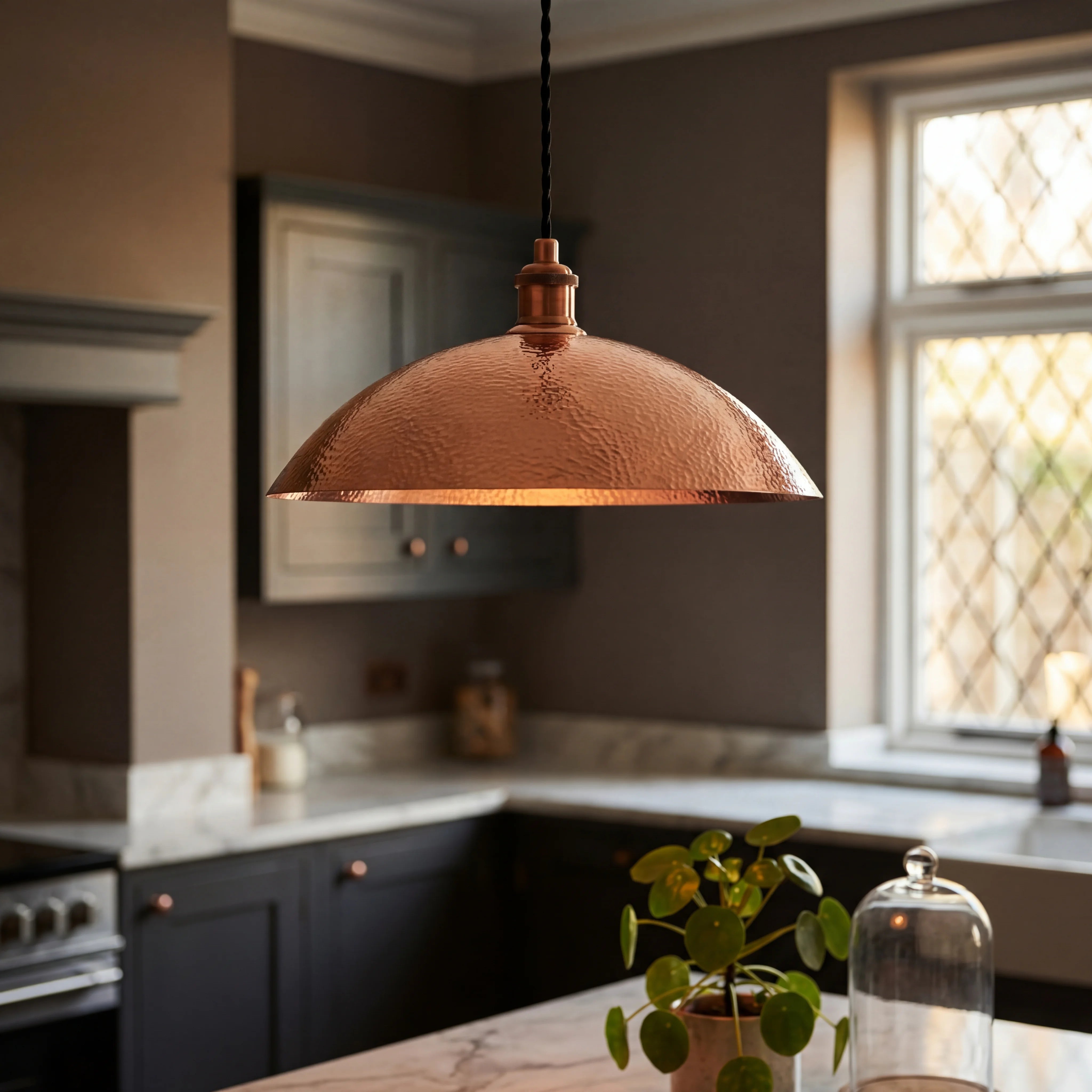Doma Hammered Copper Pendant Lamp