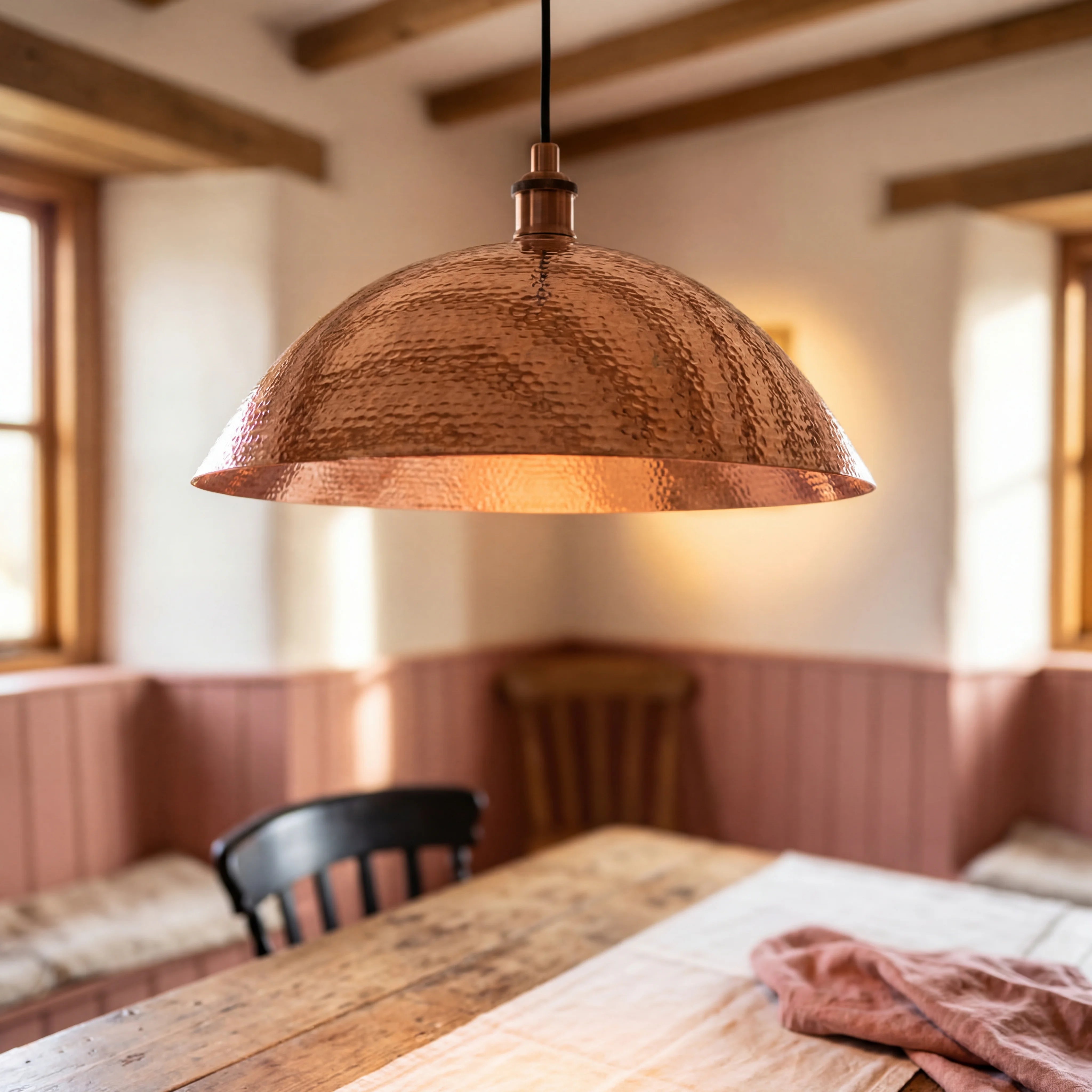 Doma Hammered Copper Pendant Lamp