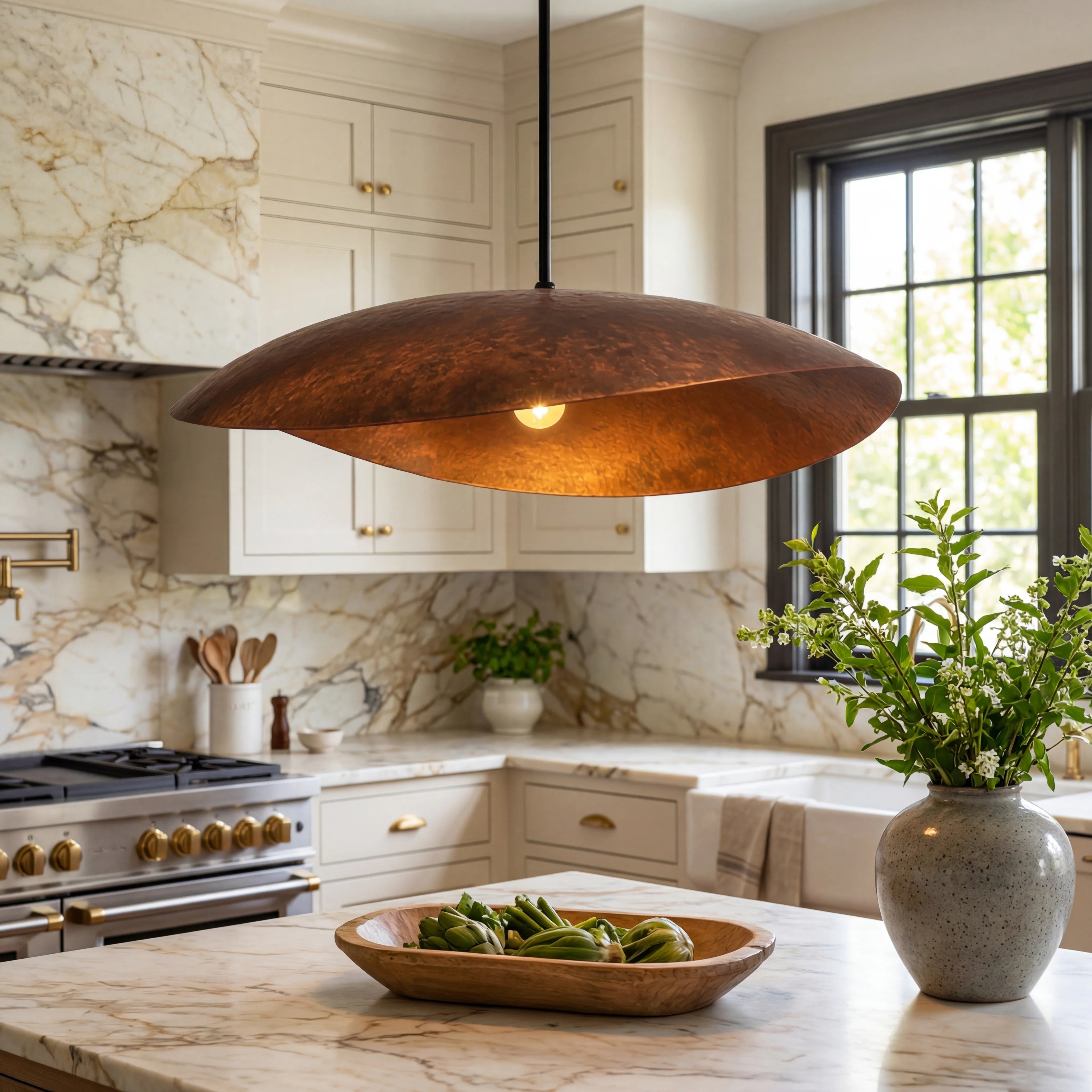 Sola Hammered Copper Pendant Lamp