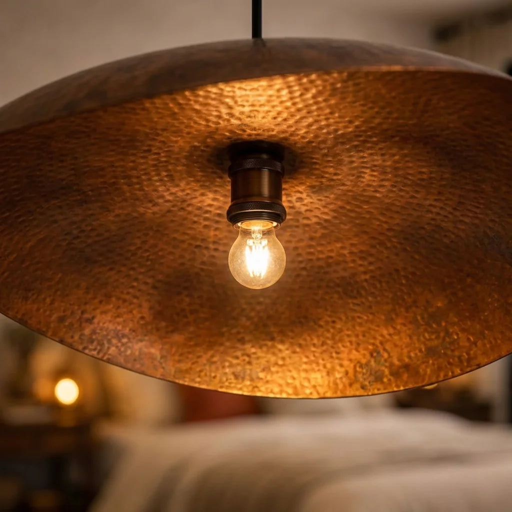 Sola Hammered Copper Pendant Lamp