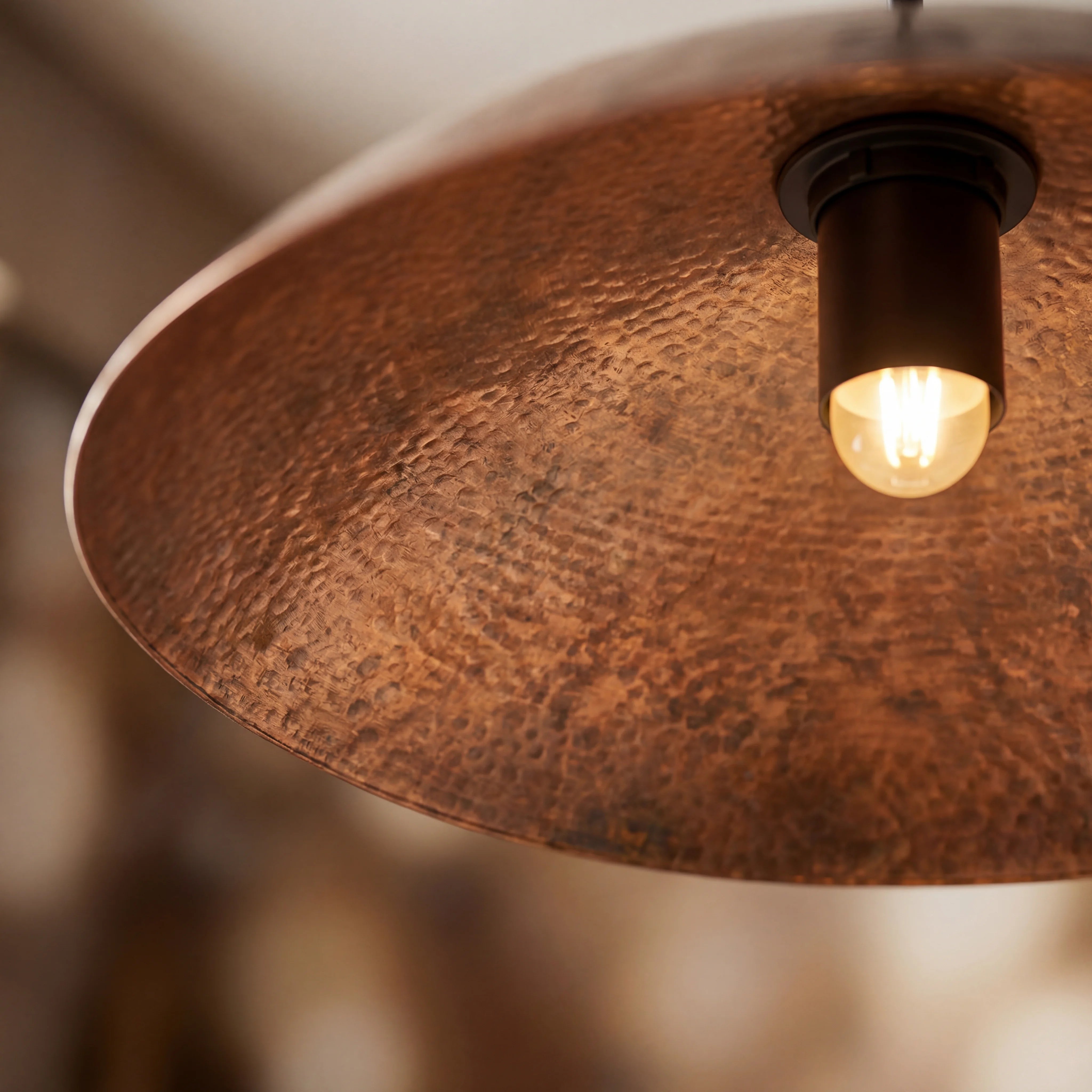 Sola Hammered Copper Pendant Lamp
