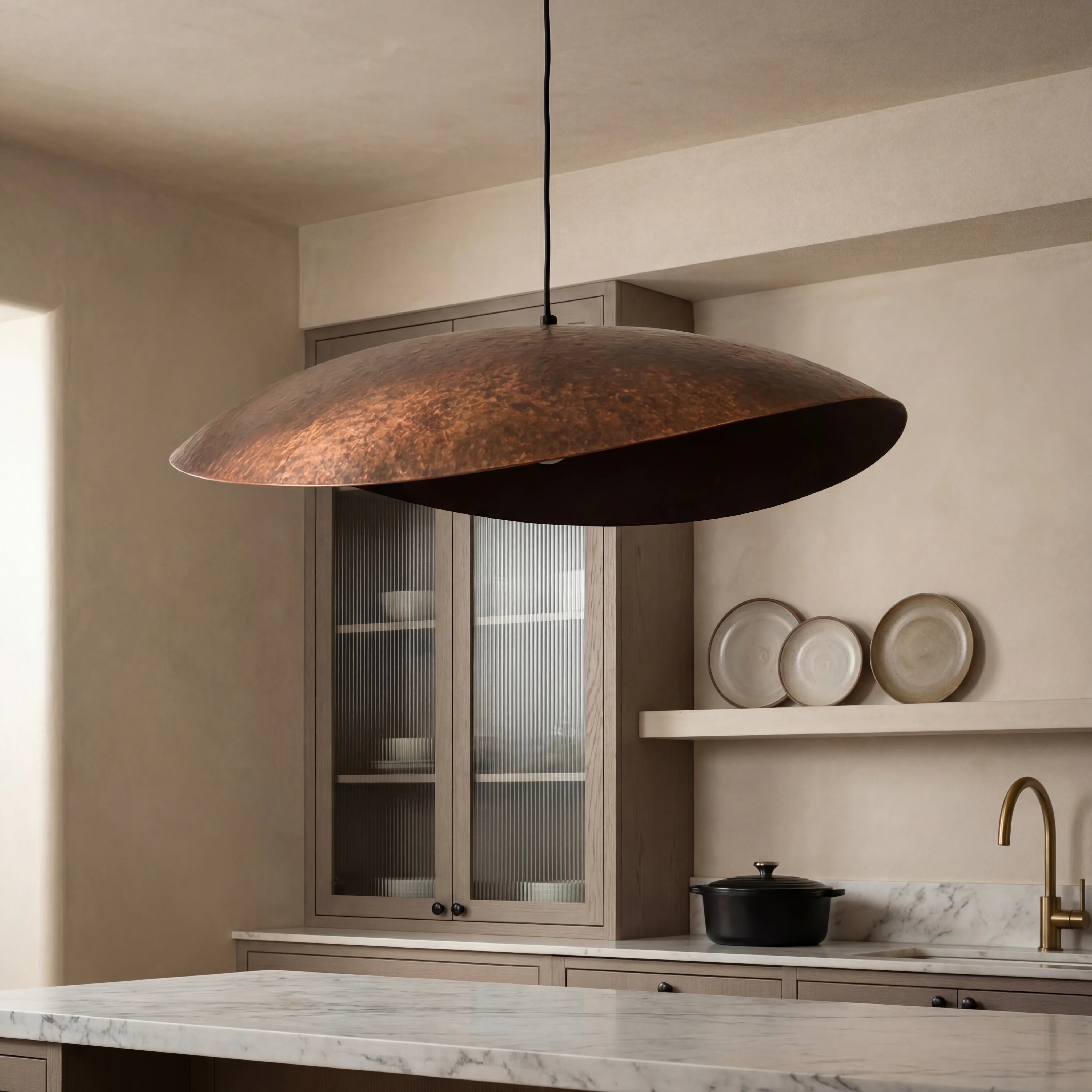 Sola Hammered Copper Pendant Lamp