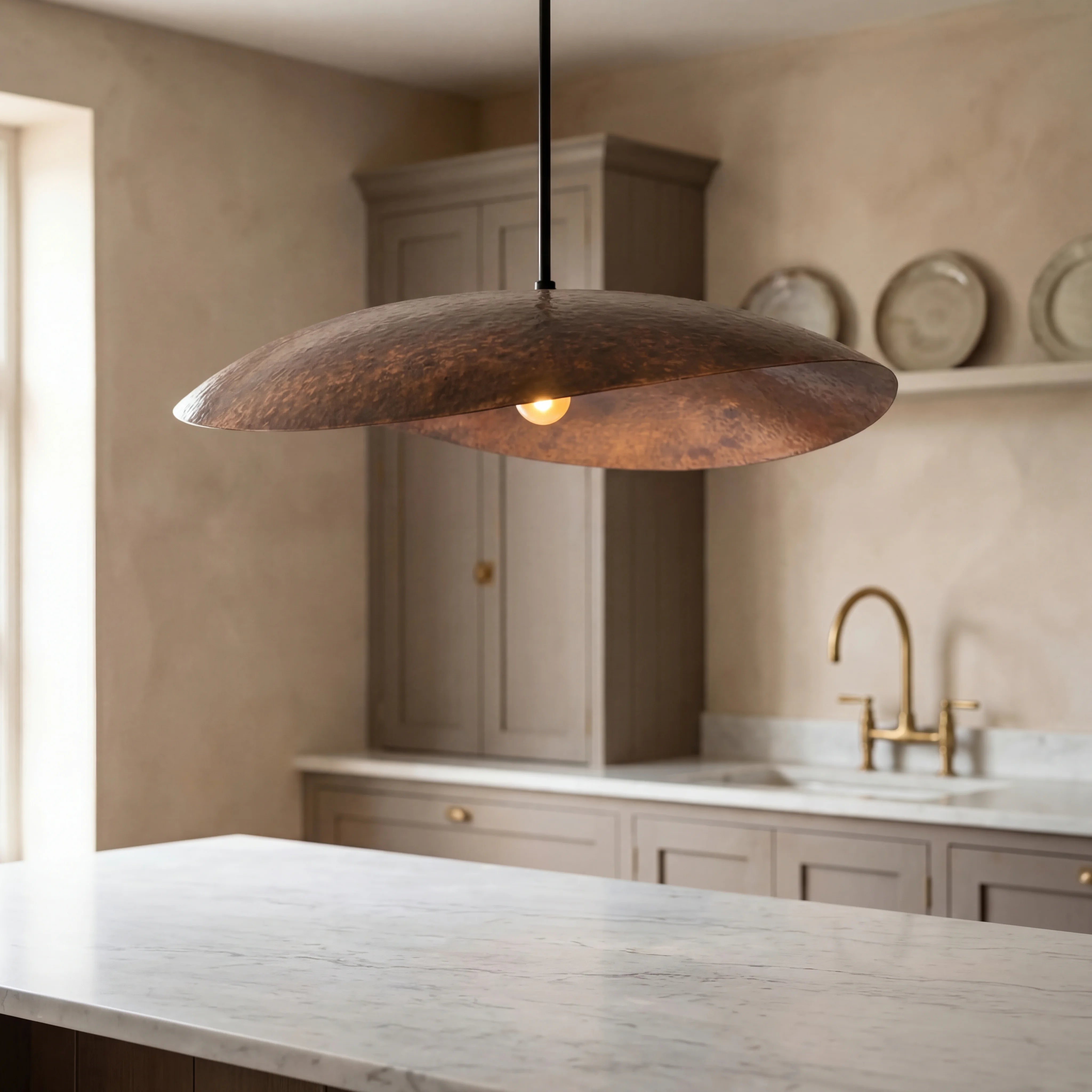 Sola Hammered Copper Pendant Lamp