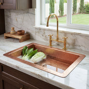 Hammered Copper Undermount Kitchen Sink