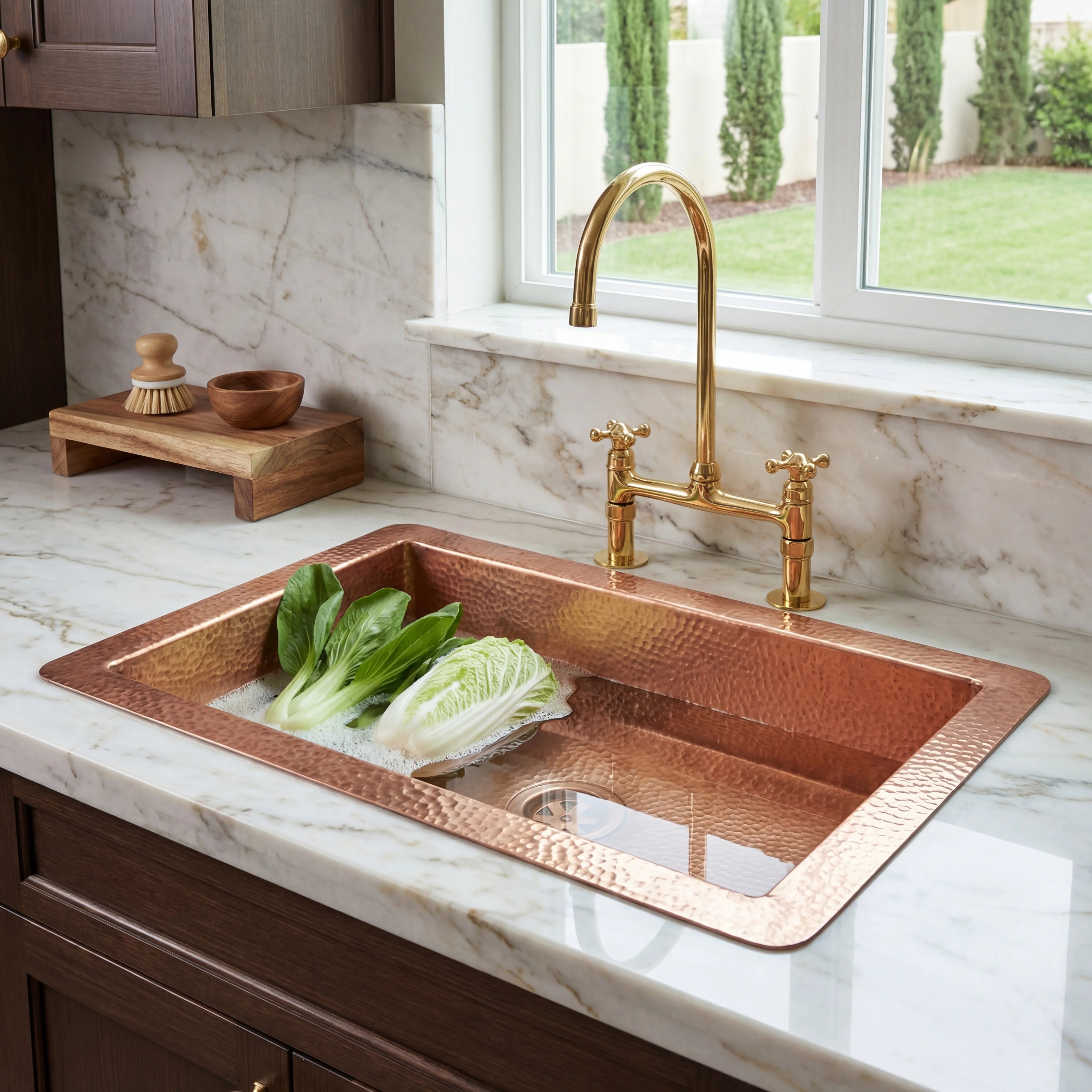 Hammered Copper Undermount Kitchen Sink