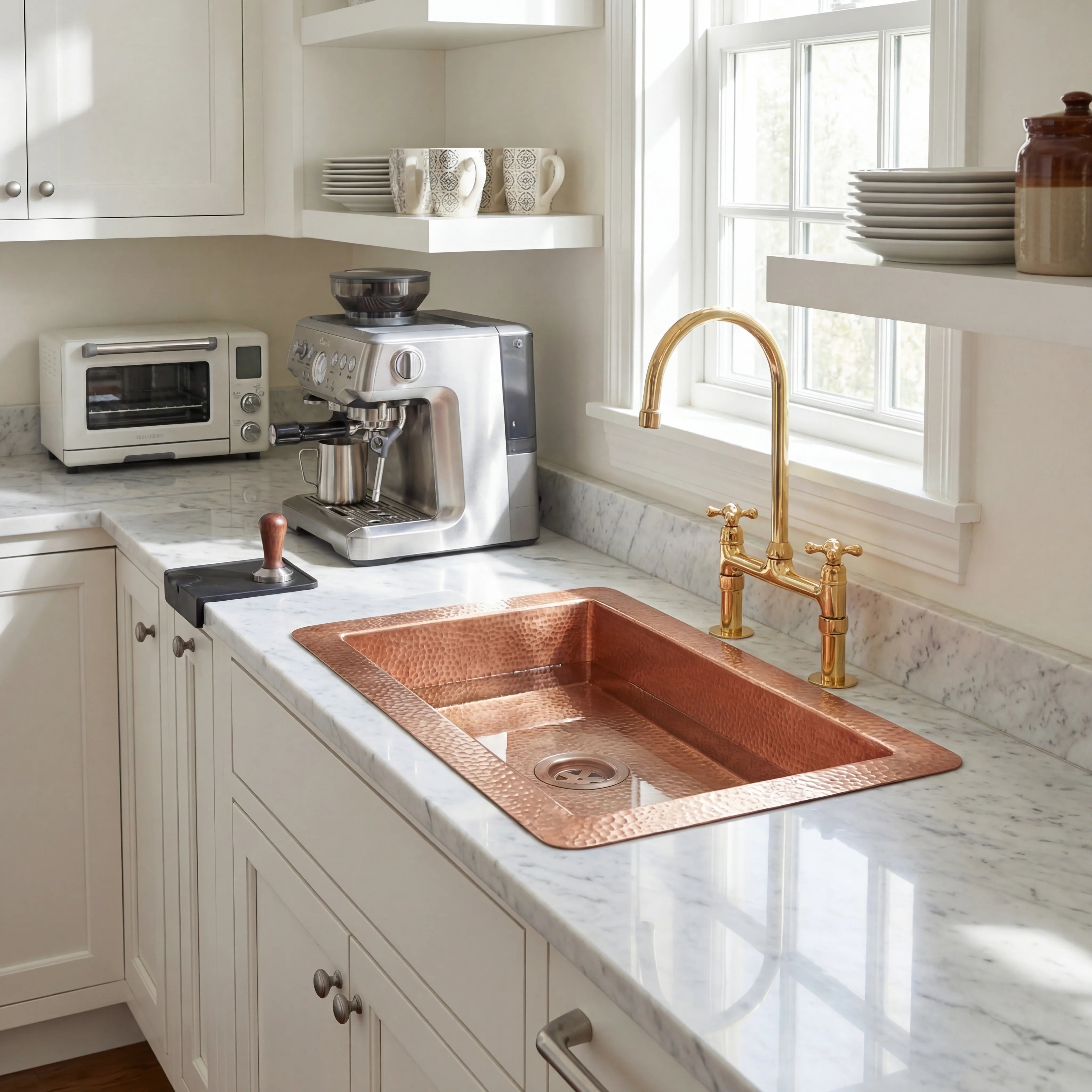 Hammered Copper Undermount Kitchen Sink