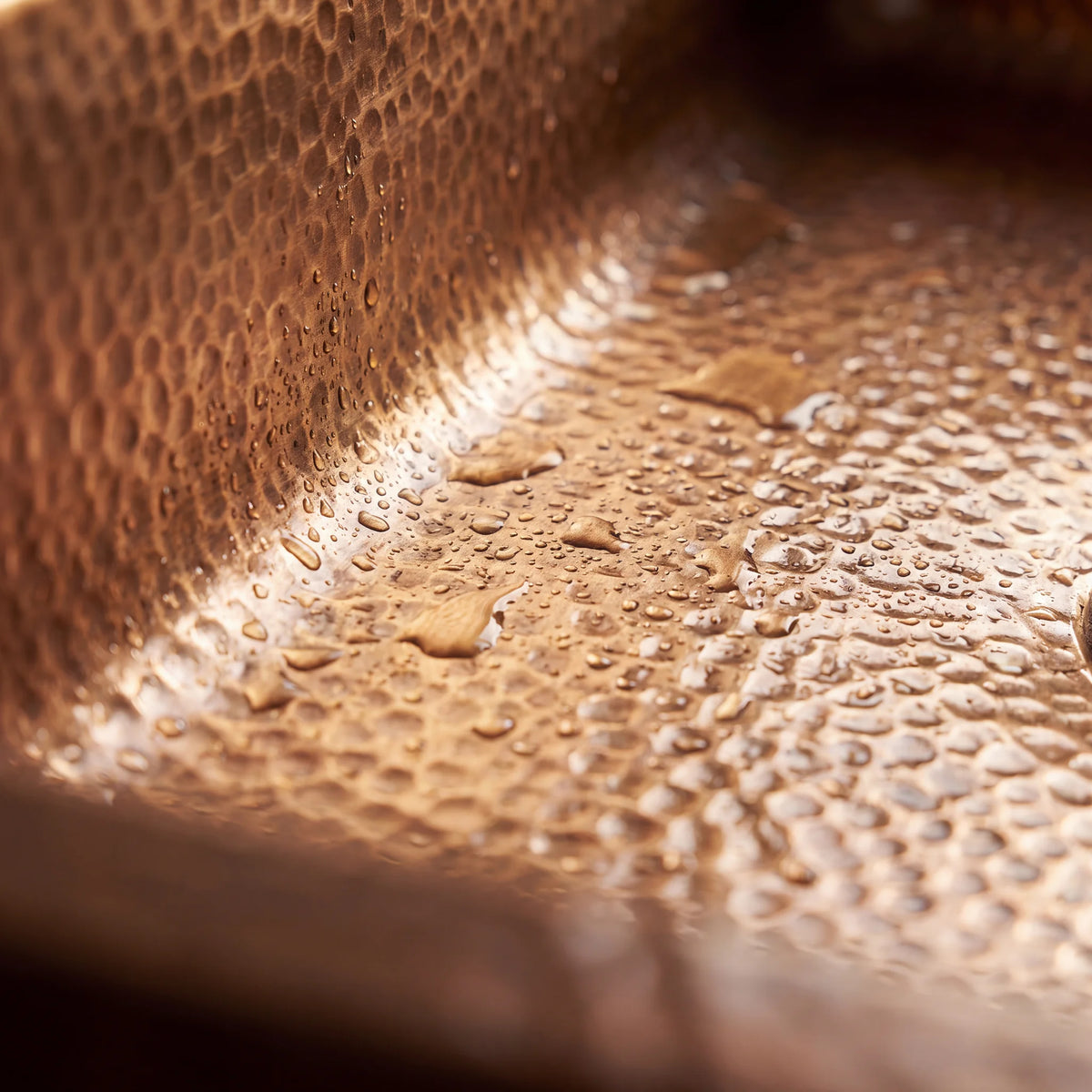 Russet Hand Hammered Copper Apron Front Sink