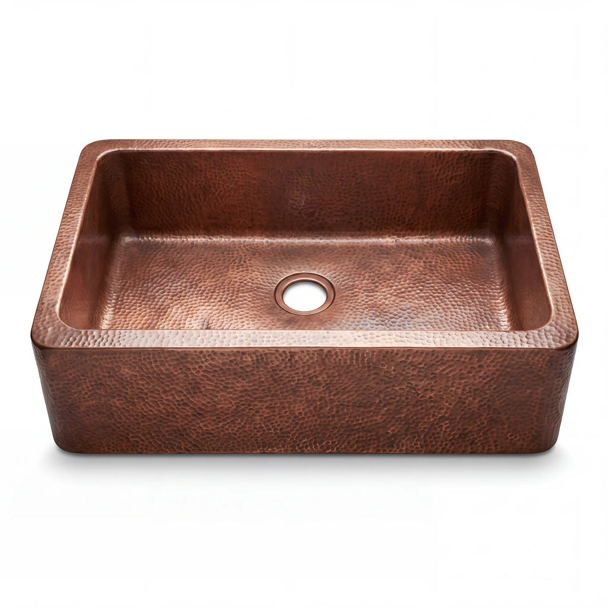 Russet Hand Hammered Copper Apron Front Sink