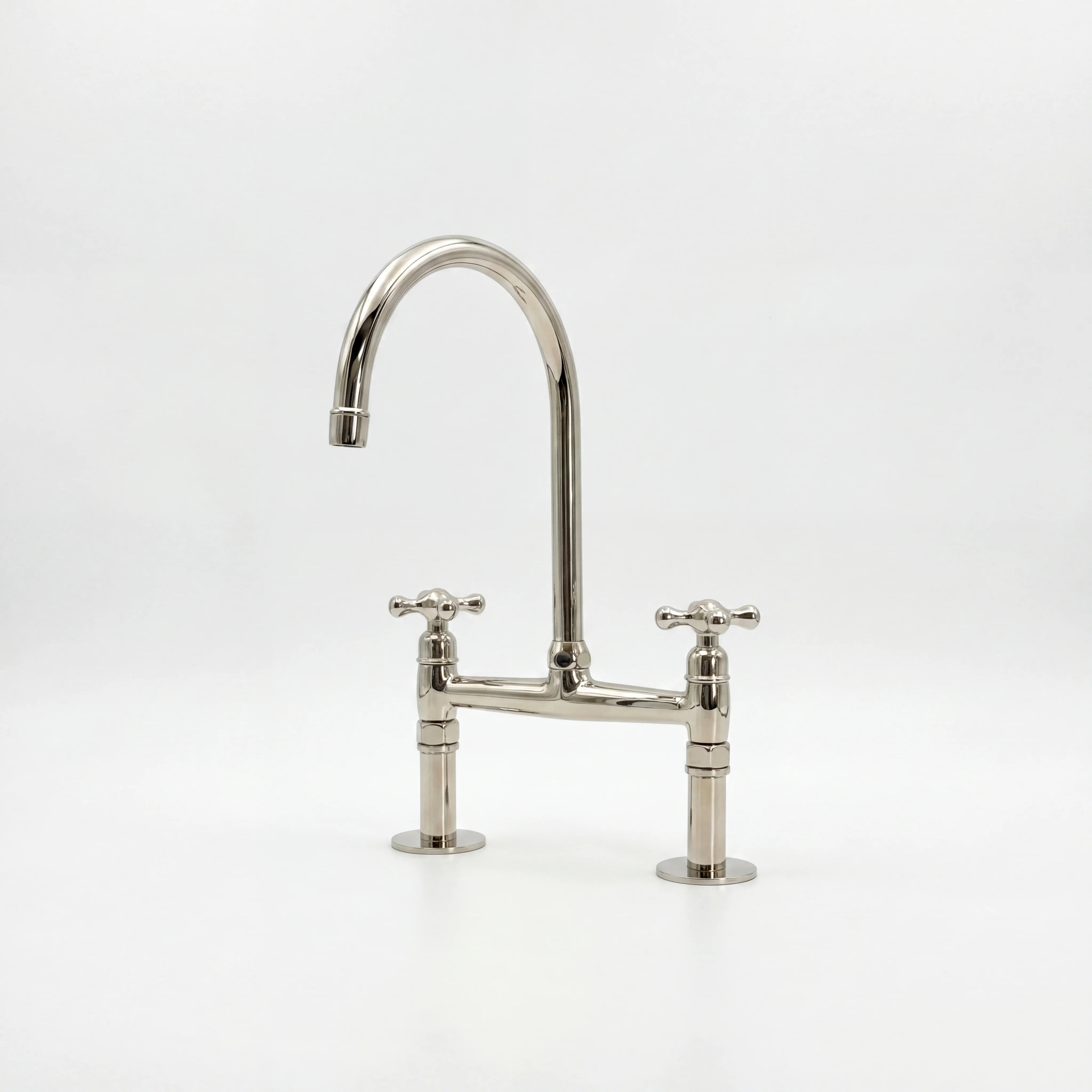Polished Nickel Bridge Kitchen Faucet