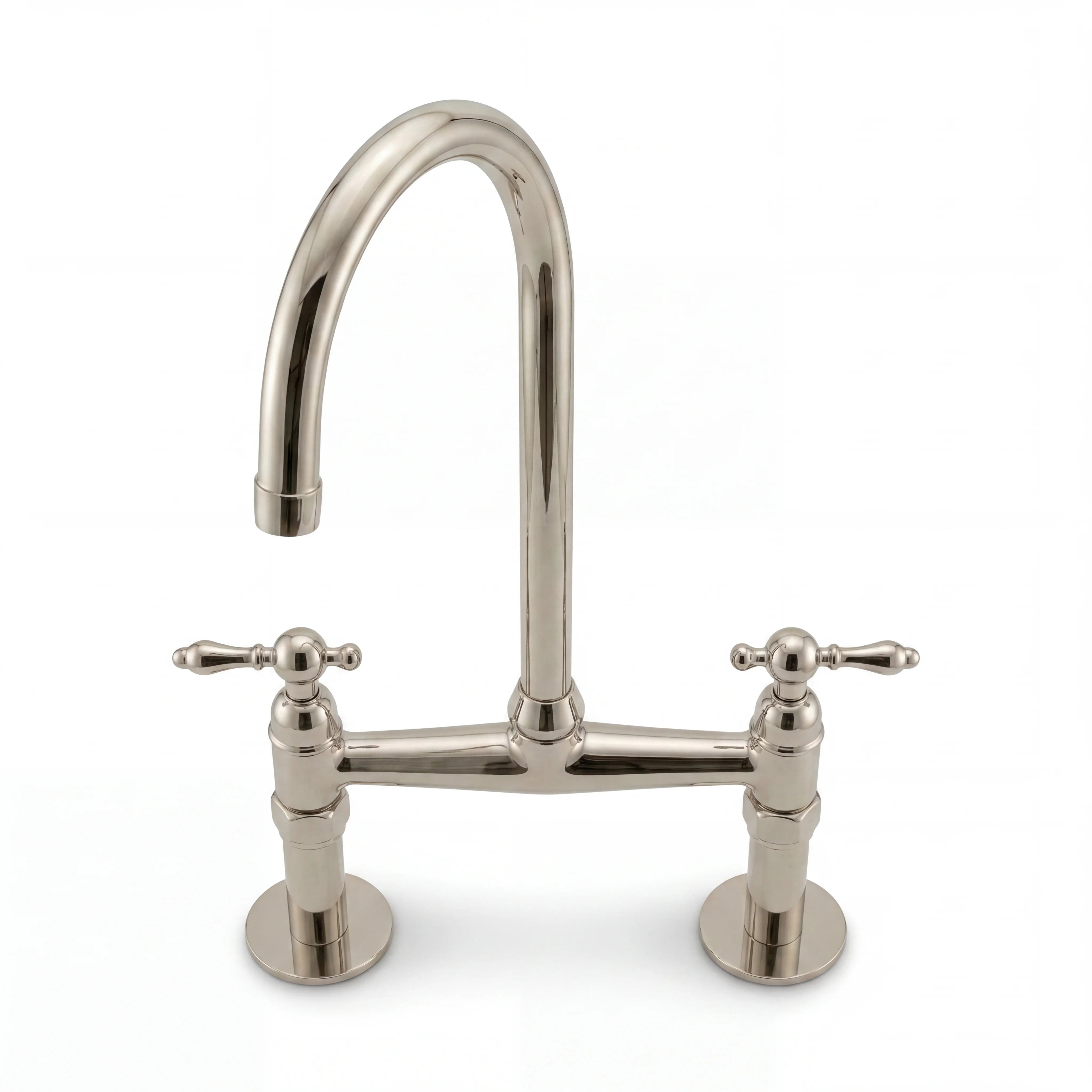 Polished Nickel Bridge Kitchen Faucet