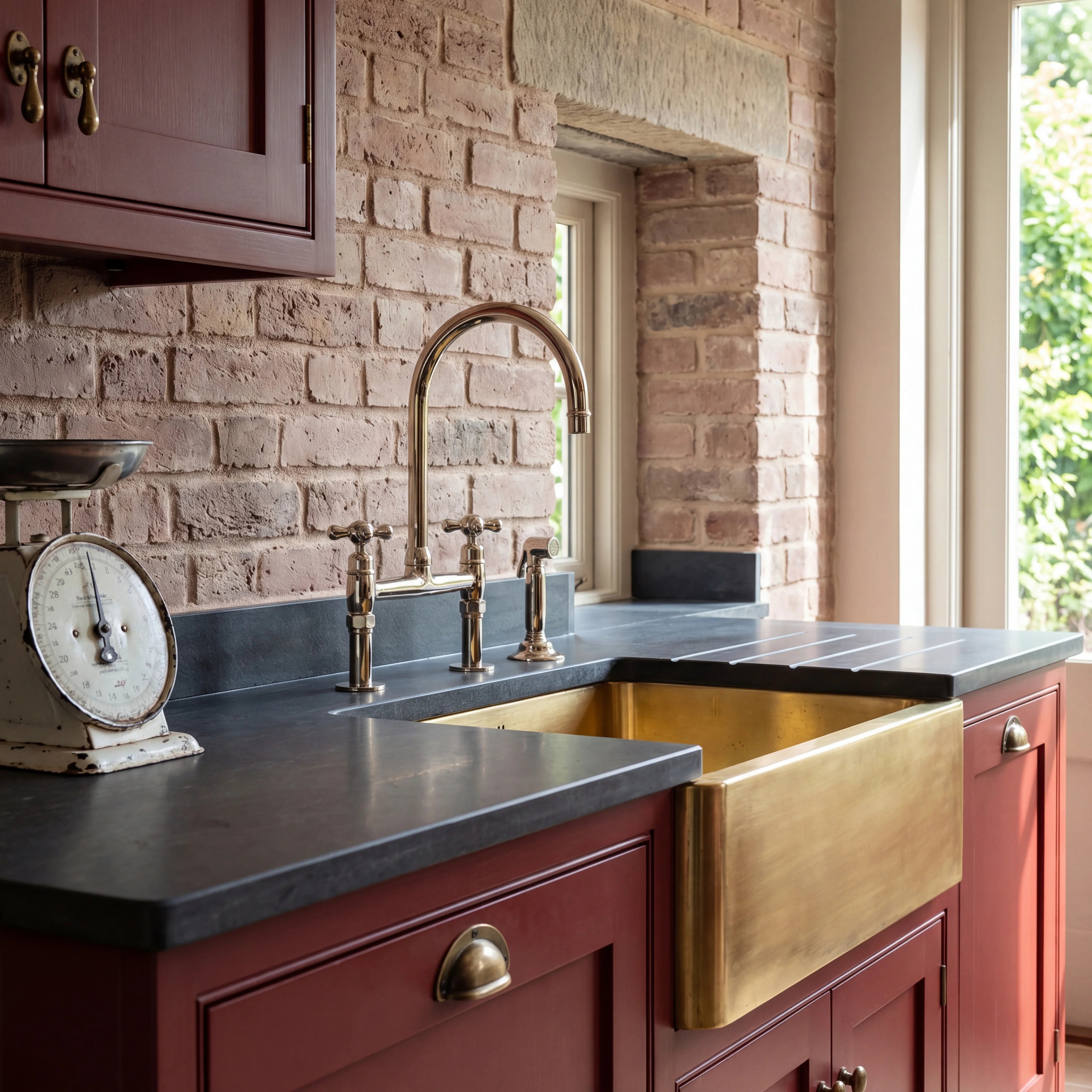 Polished Nickel Bridge Kitchen Faucet