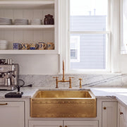 Anvil Riveted Brass Farmhouse Sink