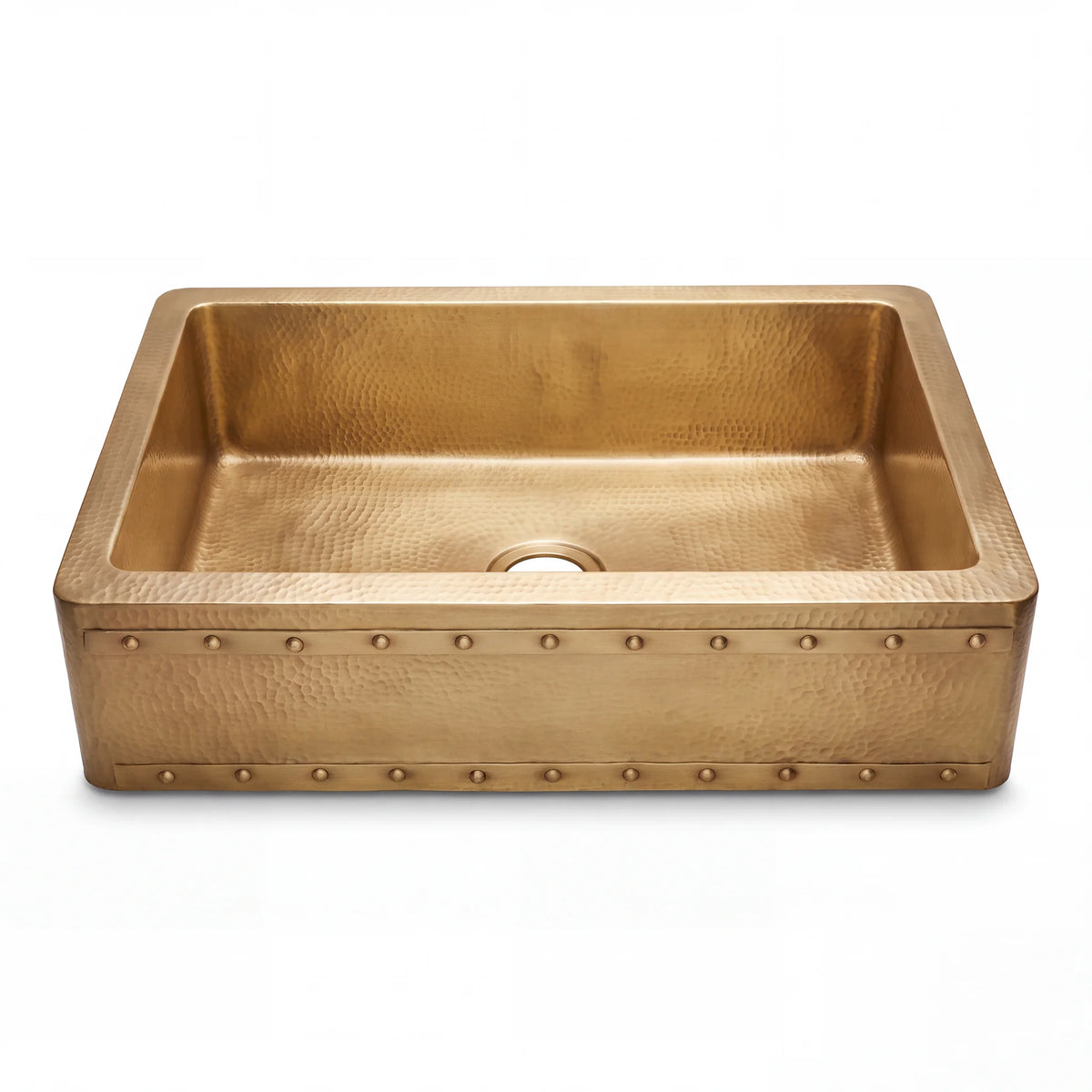 Anvil Riveted Brass Farmhouse Sink