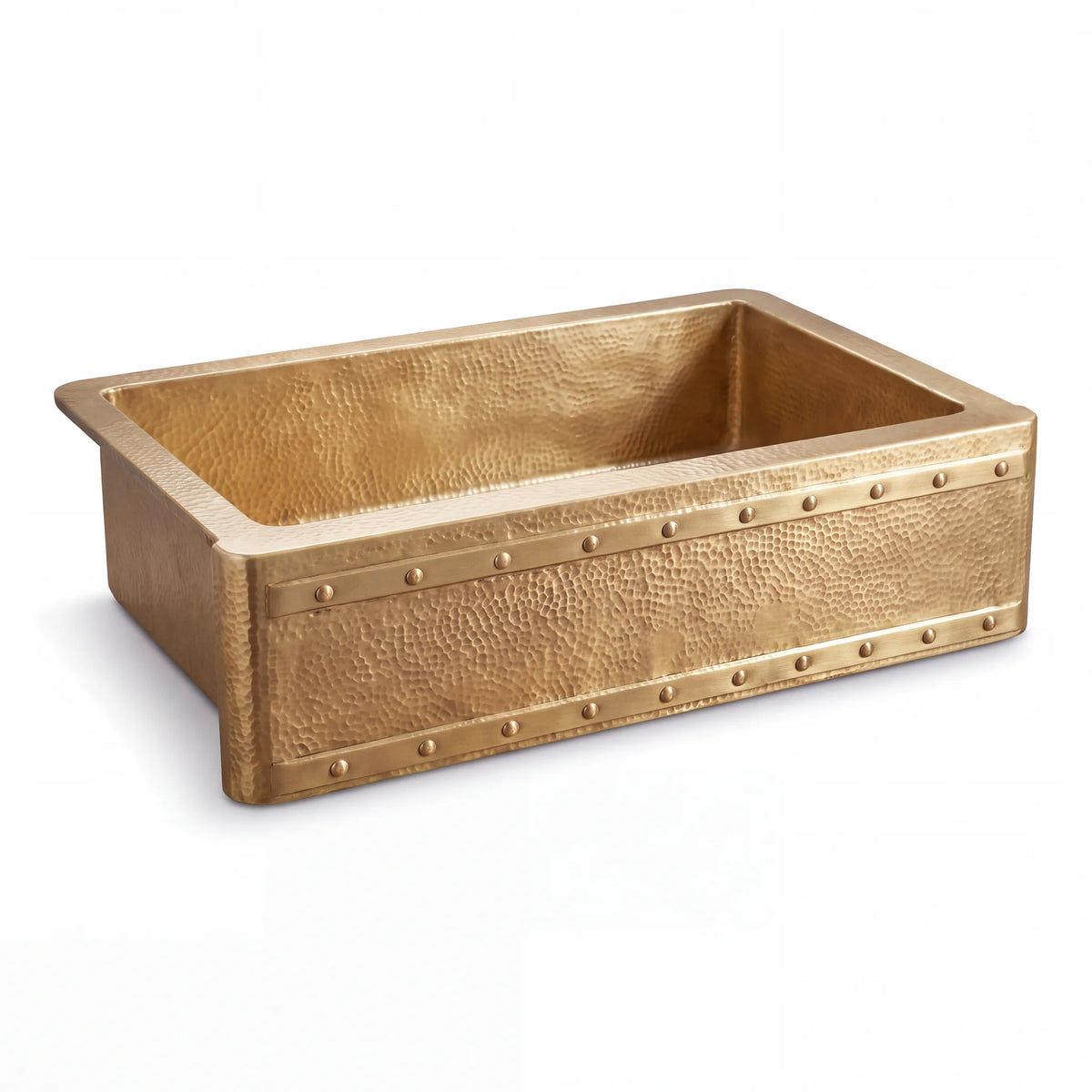 Anvil Riveted Brass Farmhouse Sink