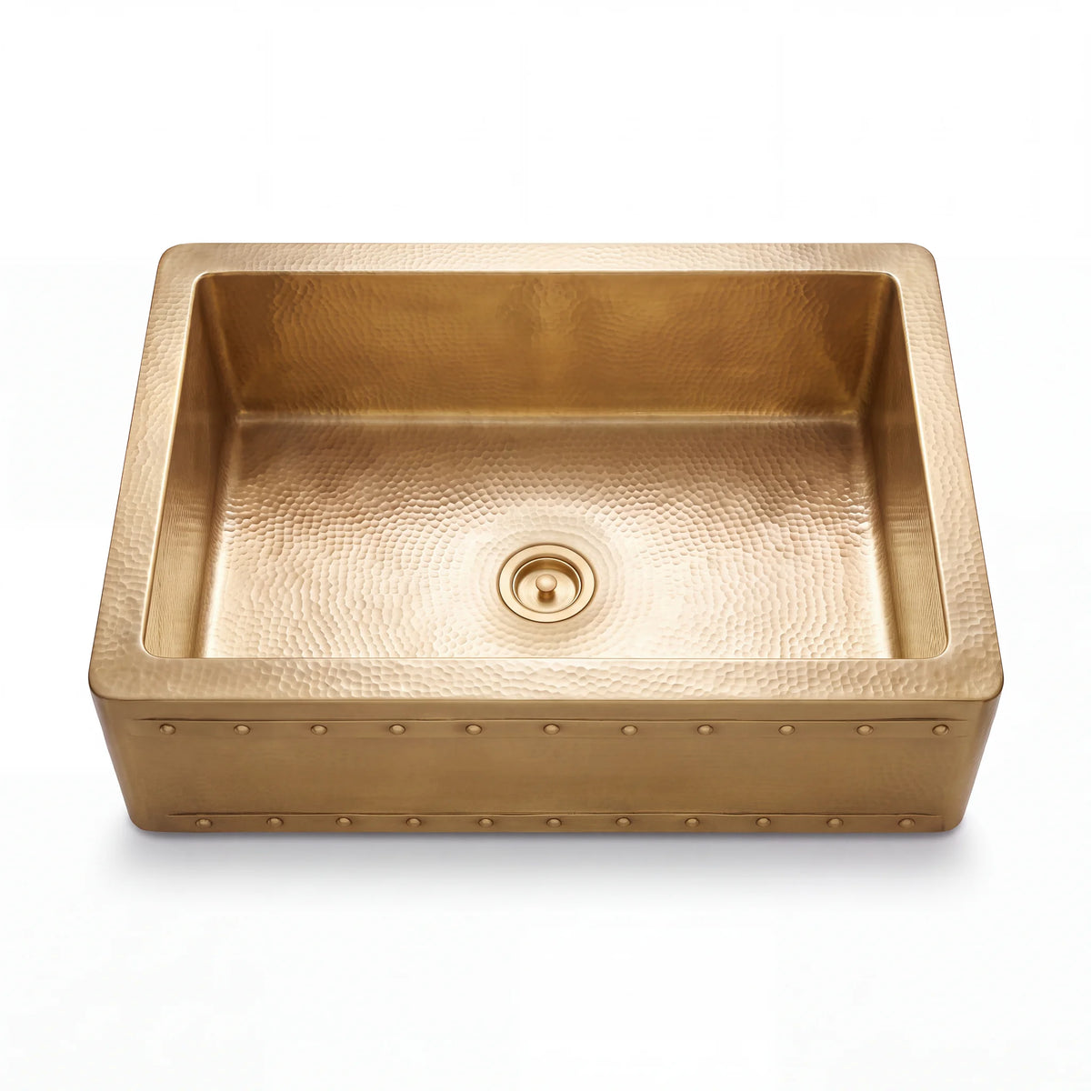 Anvil Riveted Brass Farmhouse Sink