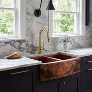 Foundry Riveted Double Bowl Copper Farmhouse Sink