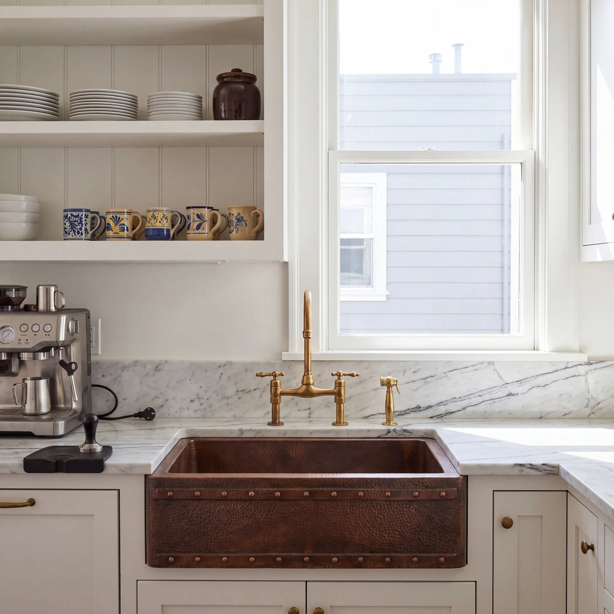 Anvil Riveted Copper Farmhouse Sink