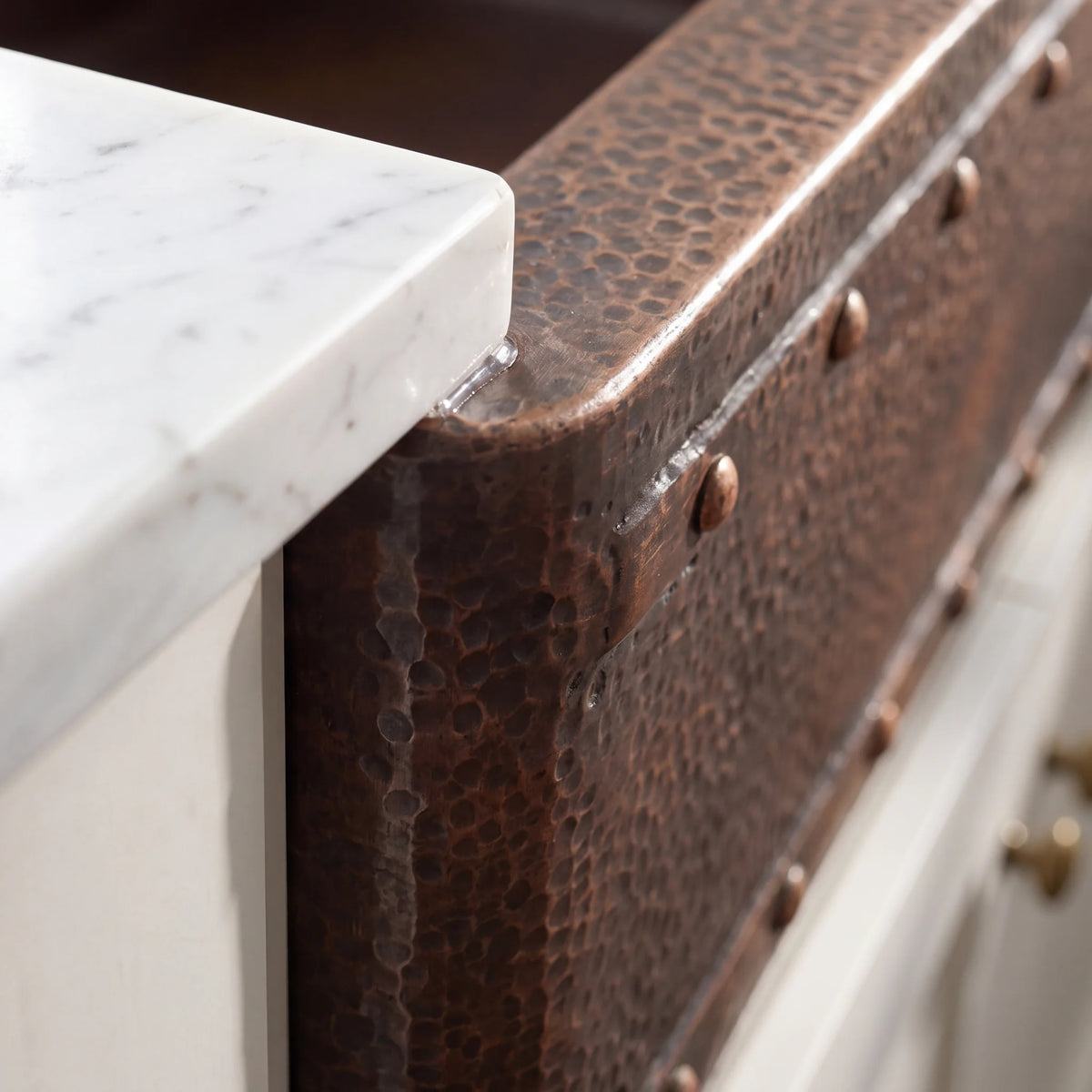 Anvil Riveted Copper Farmhouse Sink