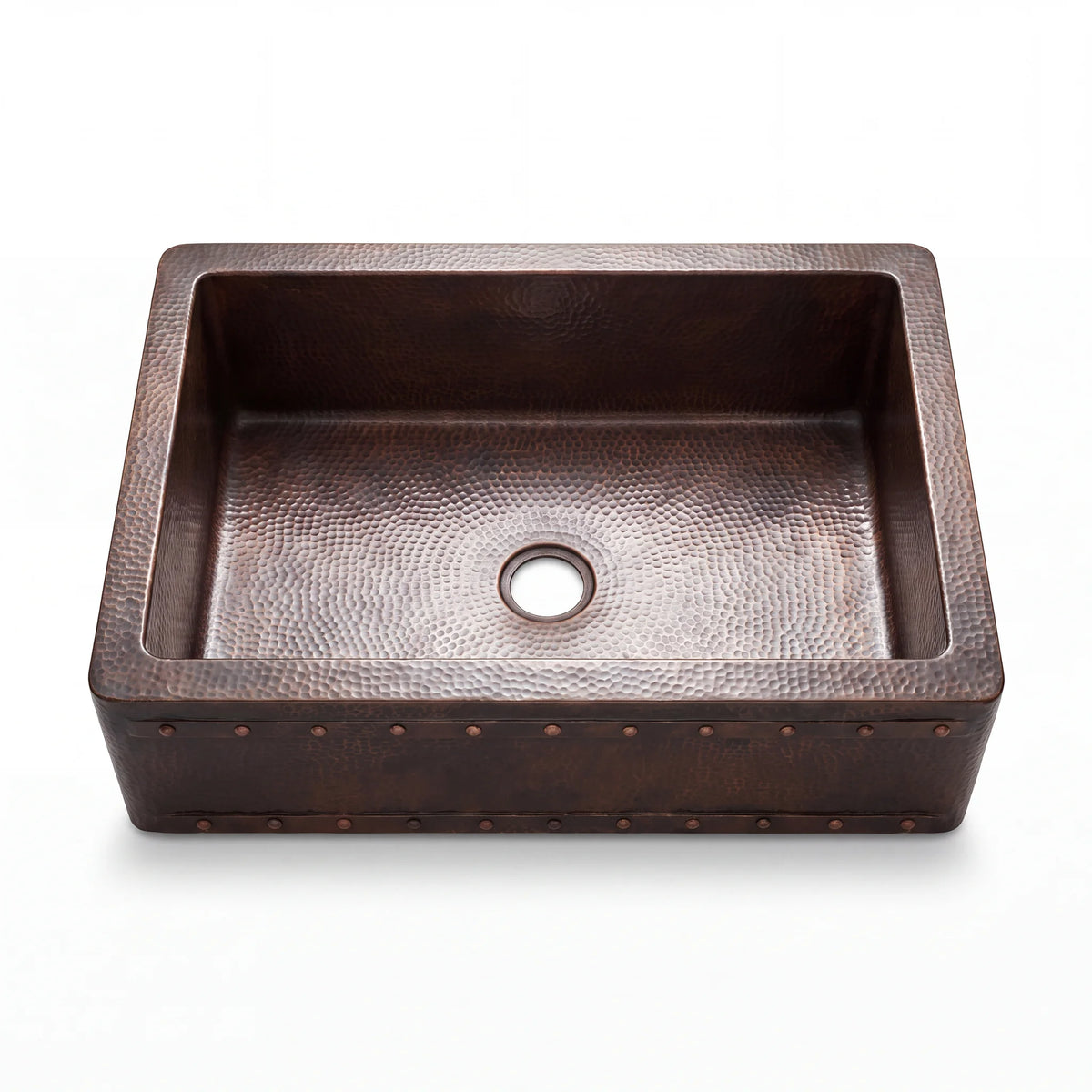 Anvil Riveted Copper Farmhouse Sink