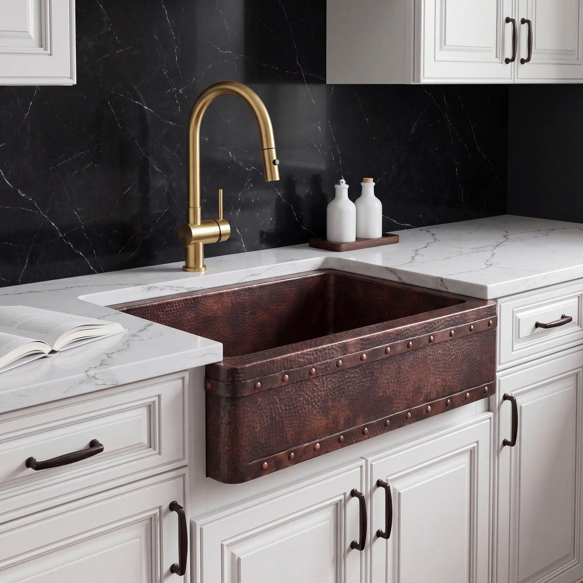 Anvil Riveted Copper Farmhouse Sink