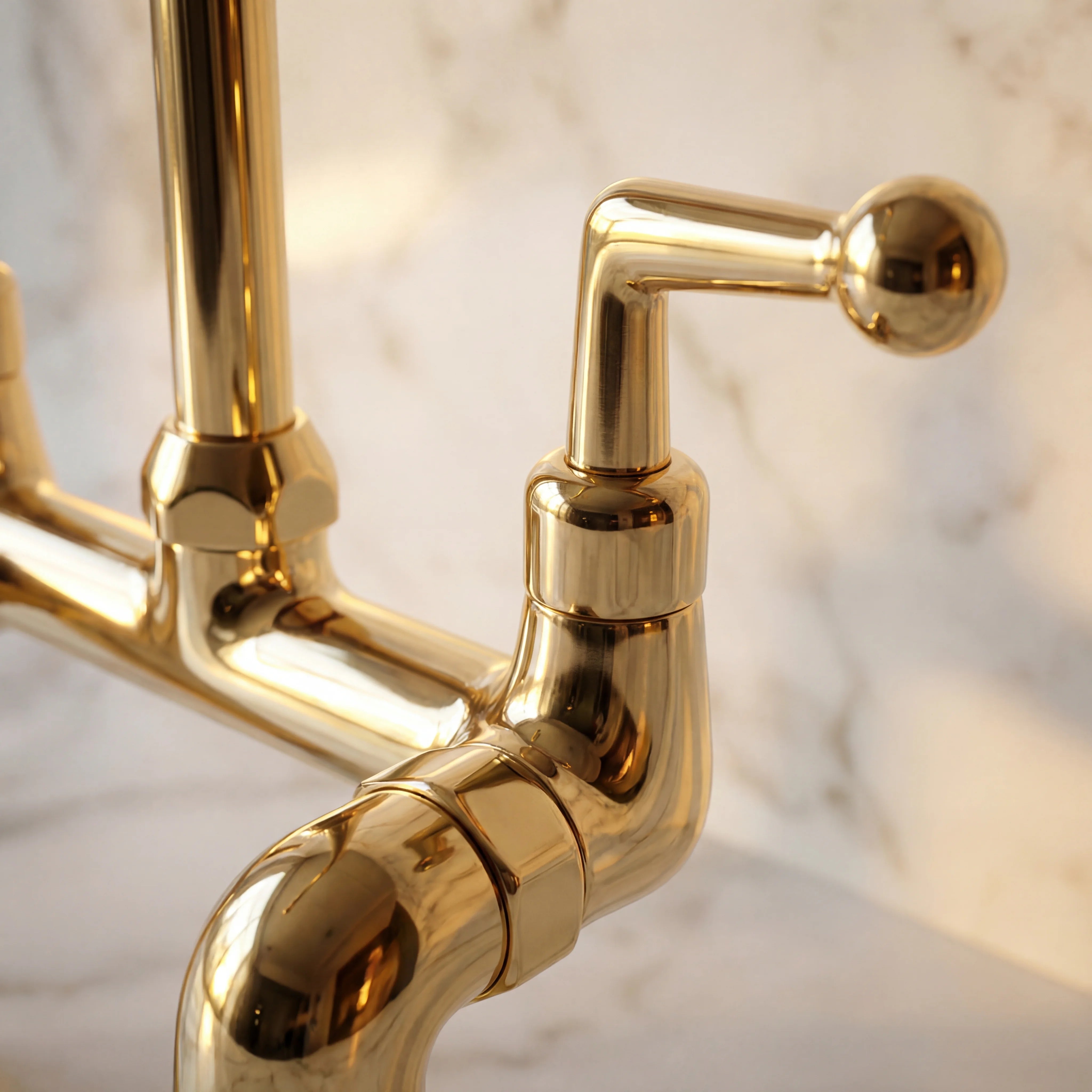 Dova Brass Bridge Kitchen Faucet