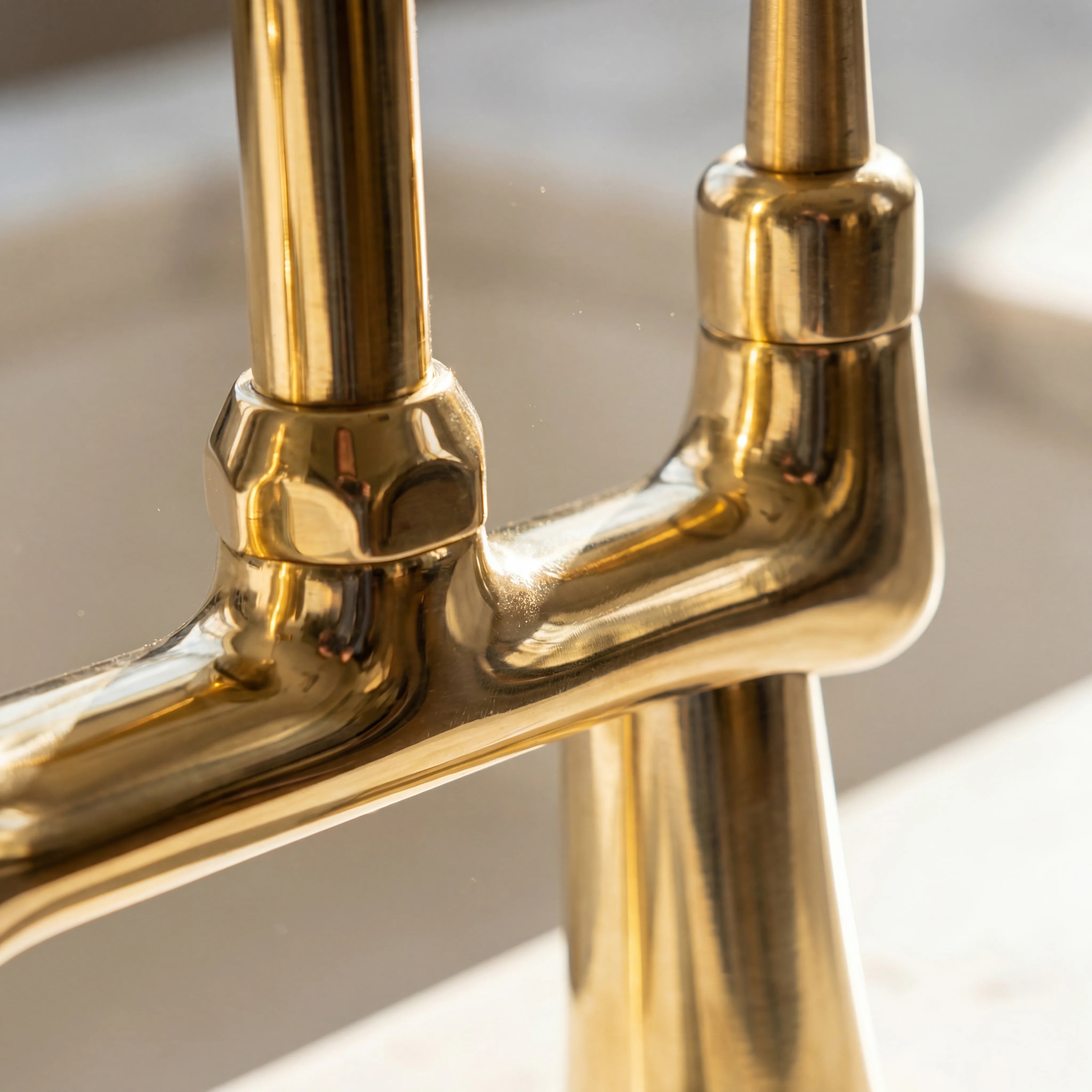 Dova Brass Bridge Kitchen Faucet