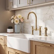 Orb Bridge Kitchen Faucet with Side Sprayer