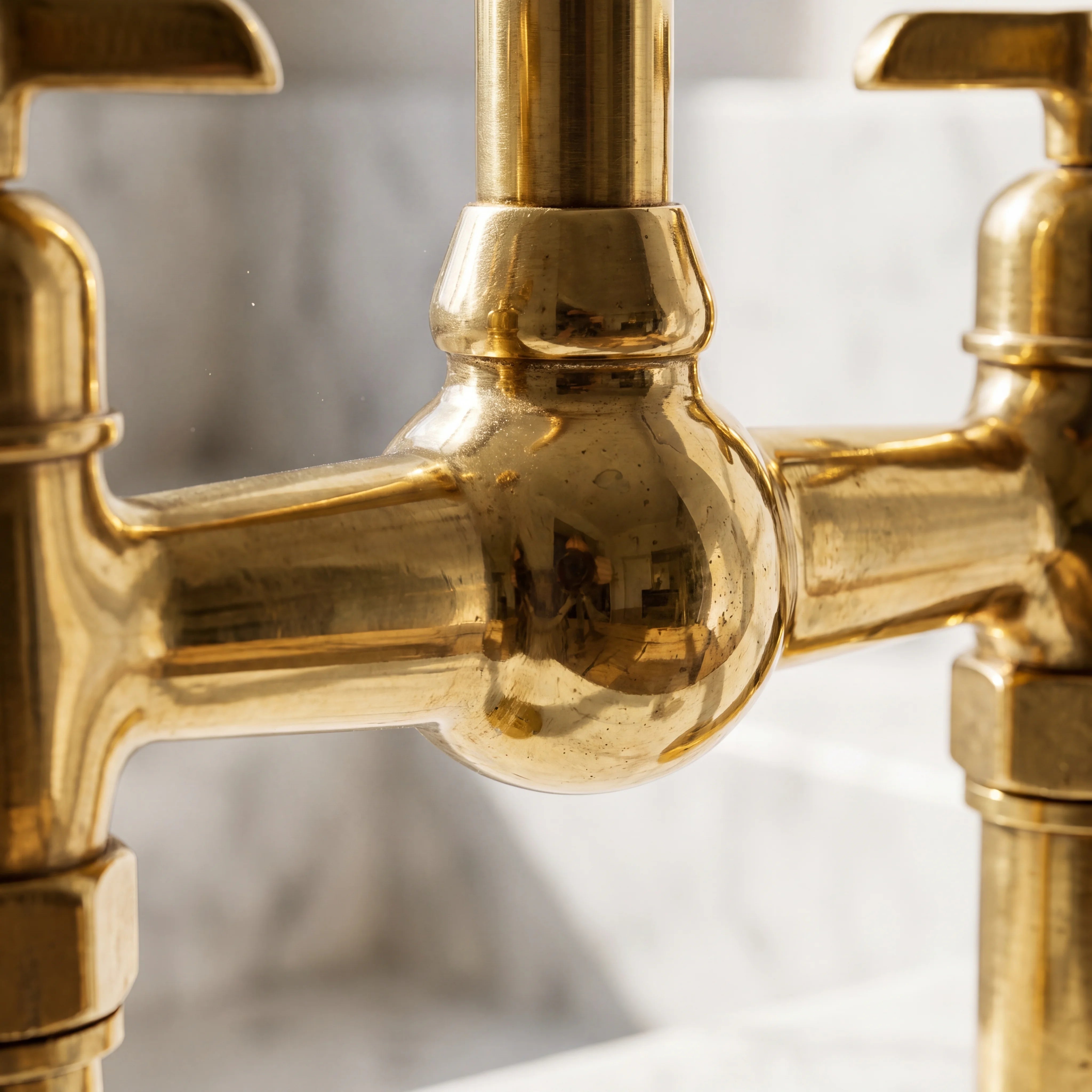 Orb Bridge Kitchen Faucet with Side Sprayer