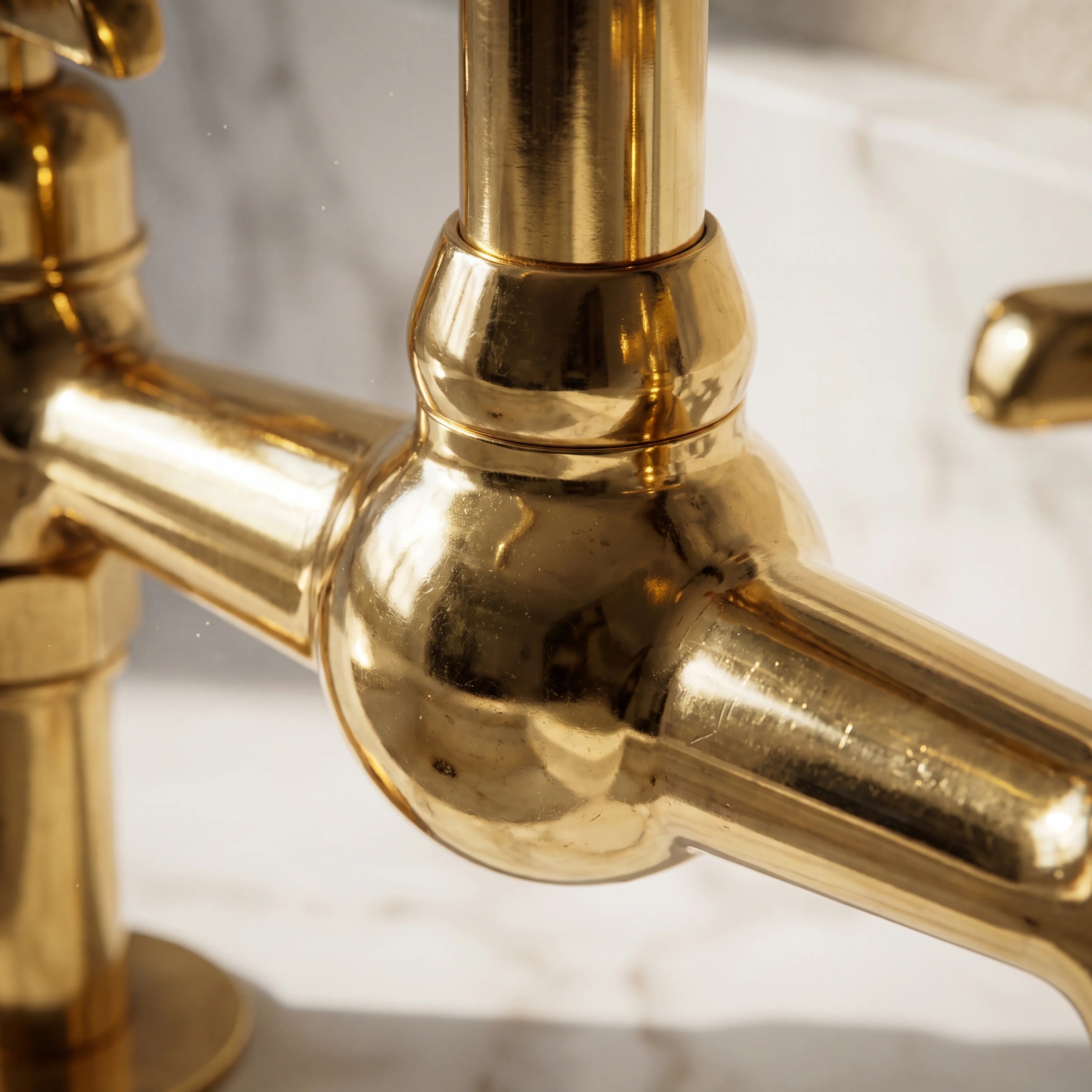 Orb Bridge Kitchen Faucet with Side Sprayer