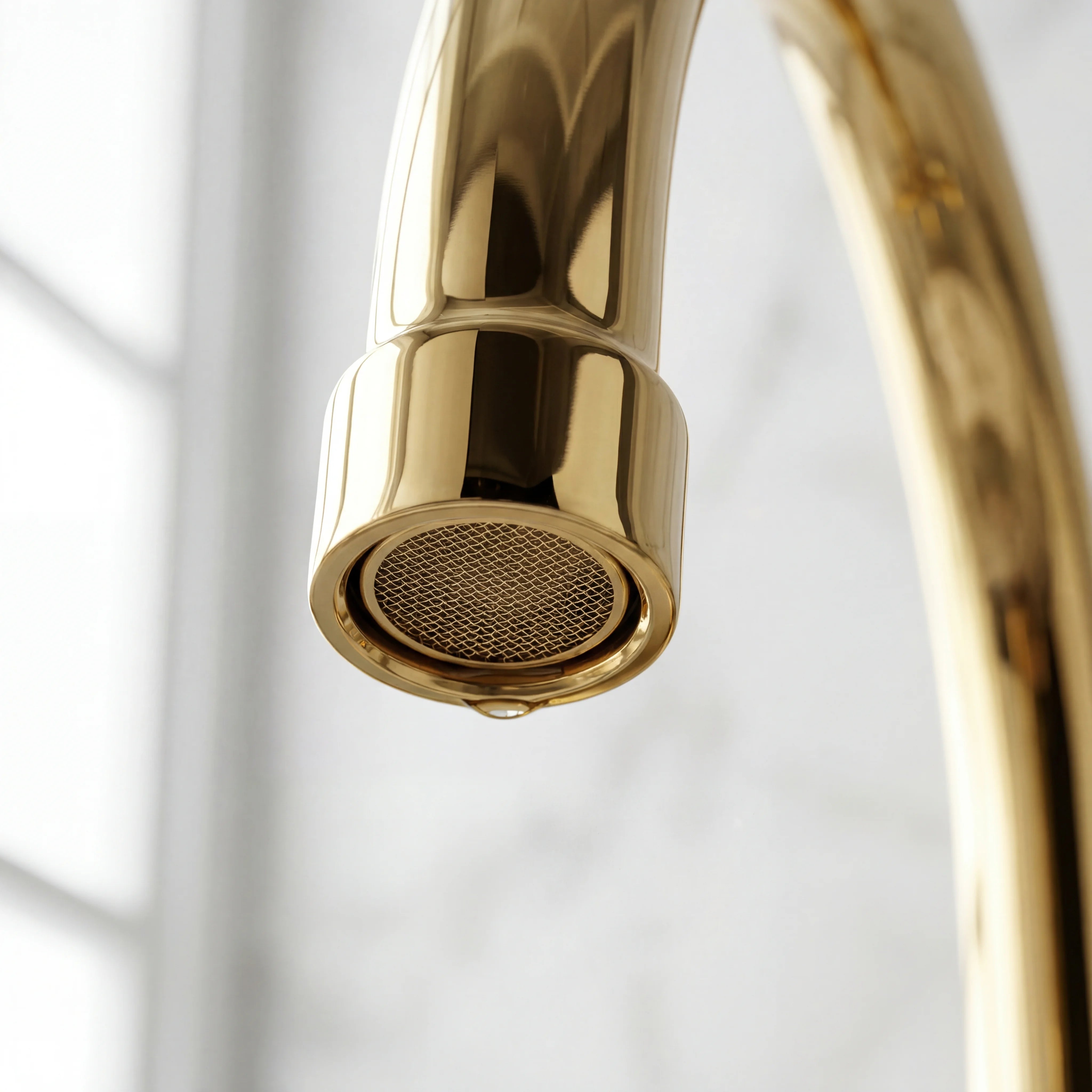 Perla Brass Bridge Kitchen Faucet
