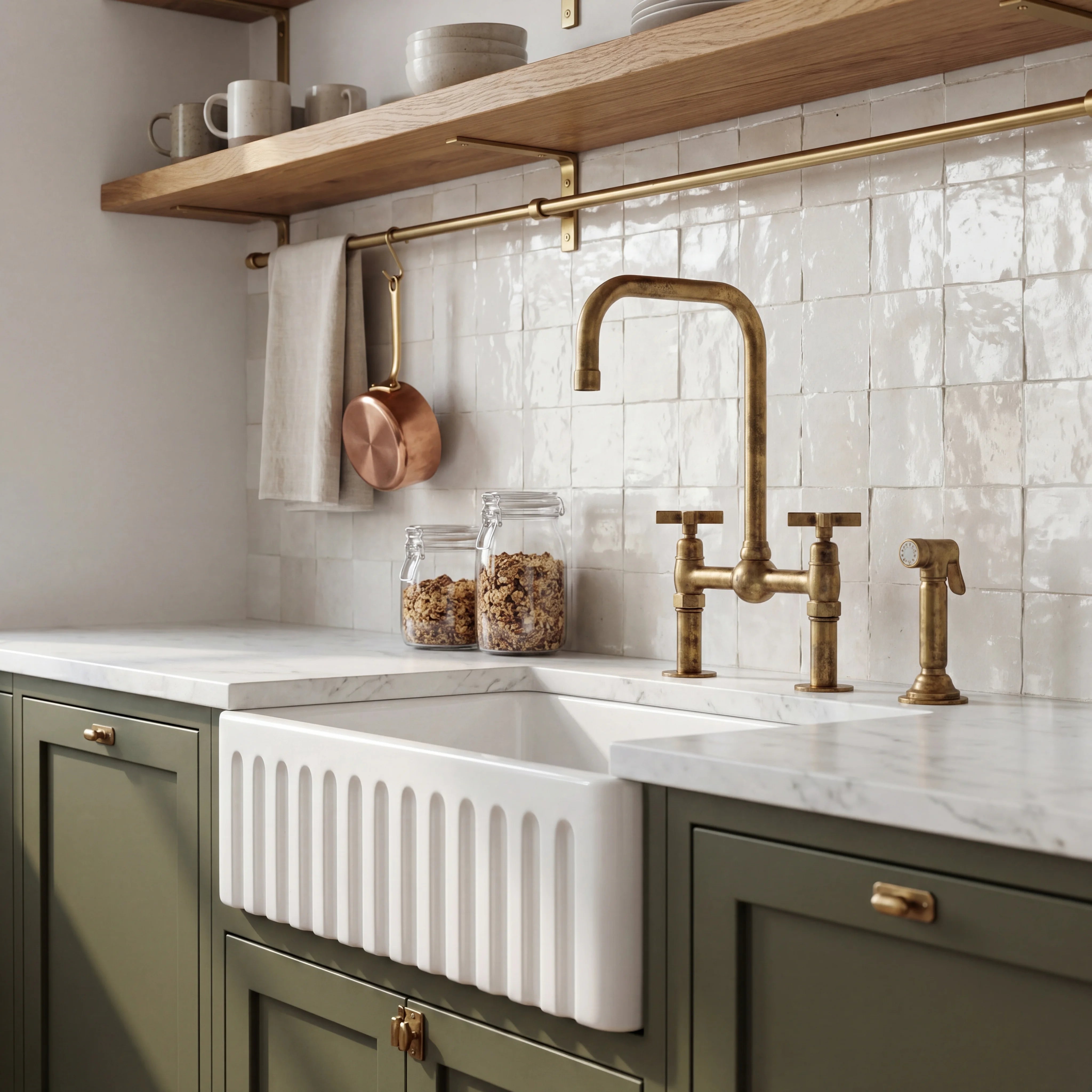 Nodo Bridge Brass Kitchen Faucet